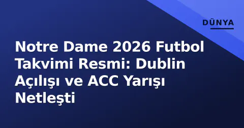 Notre Dame 2026 Futbol Takvimi Resmi: Dublin Açılışı ve ACC Yarışı Netleşti