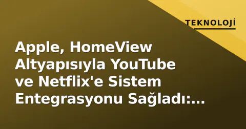 Apple, HomeView Altyapısıyla YouTube ve Netflix'e Sistem Entegrasyonu Sağladı: İzinler Kullanıcıda