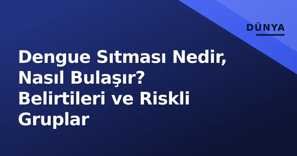 Dengue Sıtması Nedir, Nasıl Bulaşır? Belirtileri ve Riskli Gruplar görseli