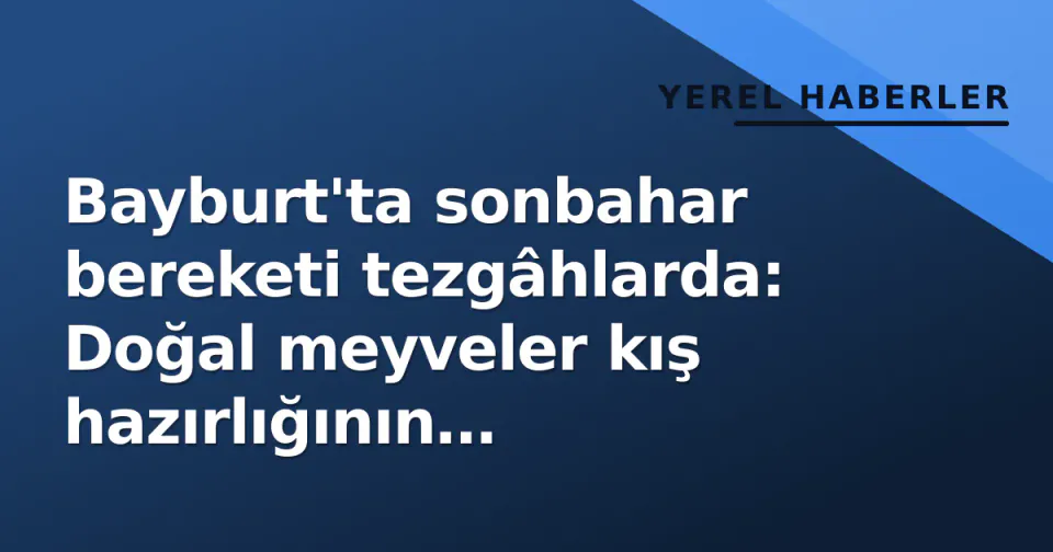Bayburt'ta sonbahar bereketi tezgâhlarda: Doğal meyveler kış hazırlığının vazgeçilmezi oldu görseli