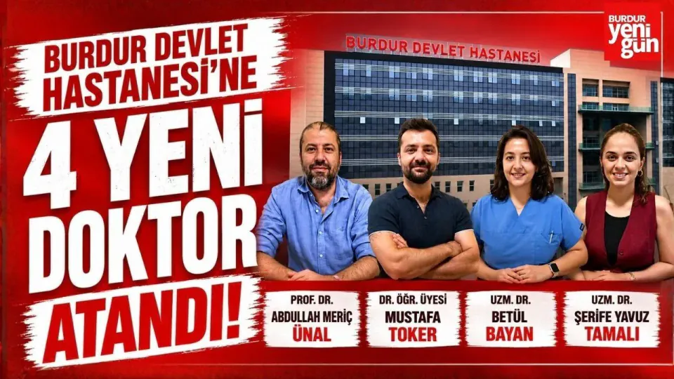 Burdur Devlet Hastanesi Sağlık Kadrosunu Güçlendirdi: 5 Yeni Hekim Göreve Başladı görseli