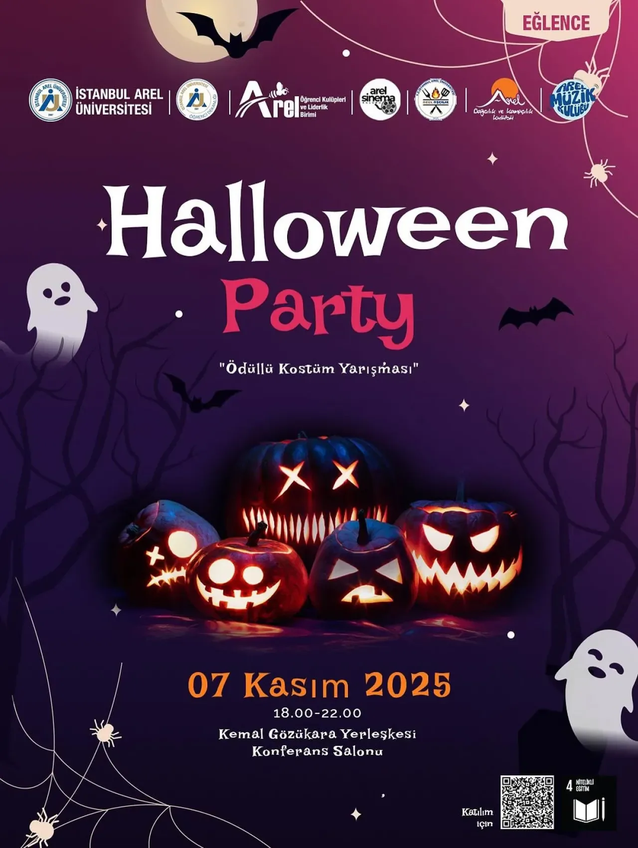 Arel Üniversitesi'nde Korku Dolu Eğlence: Halloween Partisi 2025 Arel Üniversitesi'nde Korku Dolu Eğlence: Halloween Partisi 2025