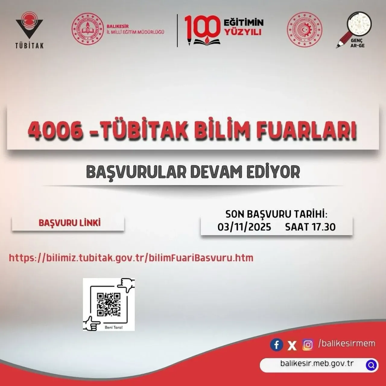 Balıkesir'de Öğrenciler İçin TÜBİTAK Bilim Fuarları Başvuruları Başladı Balıkesir'de Öğrenciler İçin TÜBİTAK Bilim Fuarları Başvuruları Başladı