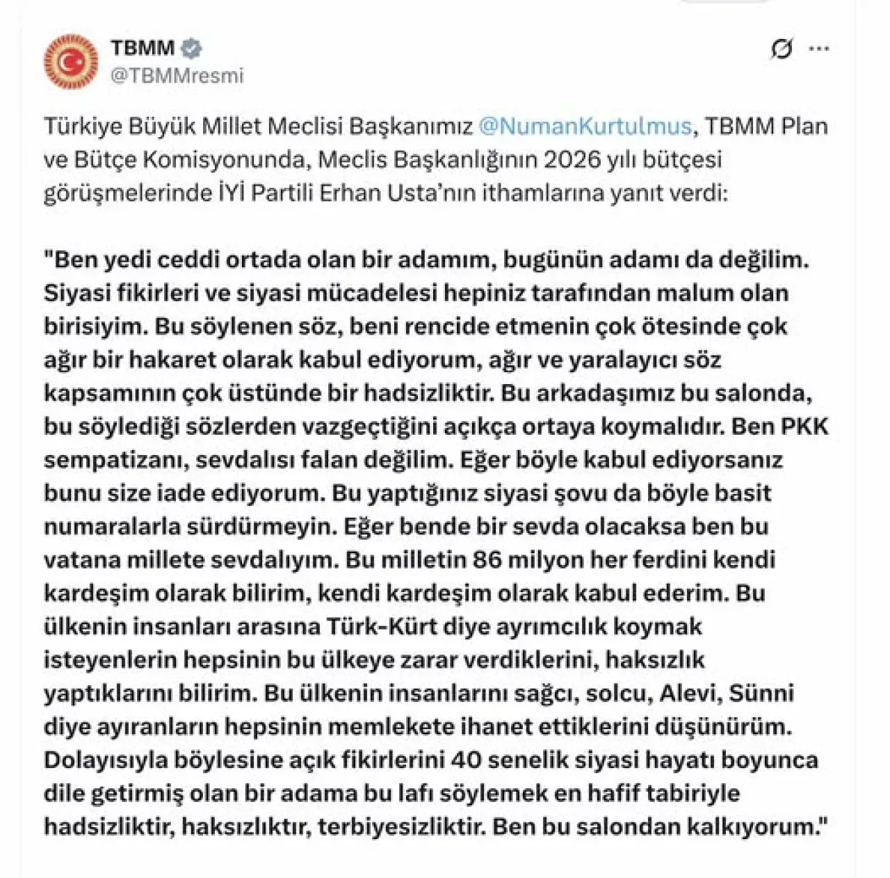 AK Partili Mesten'den İYİ Partili Usta'ya Meclisteki İfade Tepkisi AK Partili Mesten'den İYİ Partili Usta'ya Meclisteki İfade Tepkisi