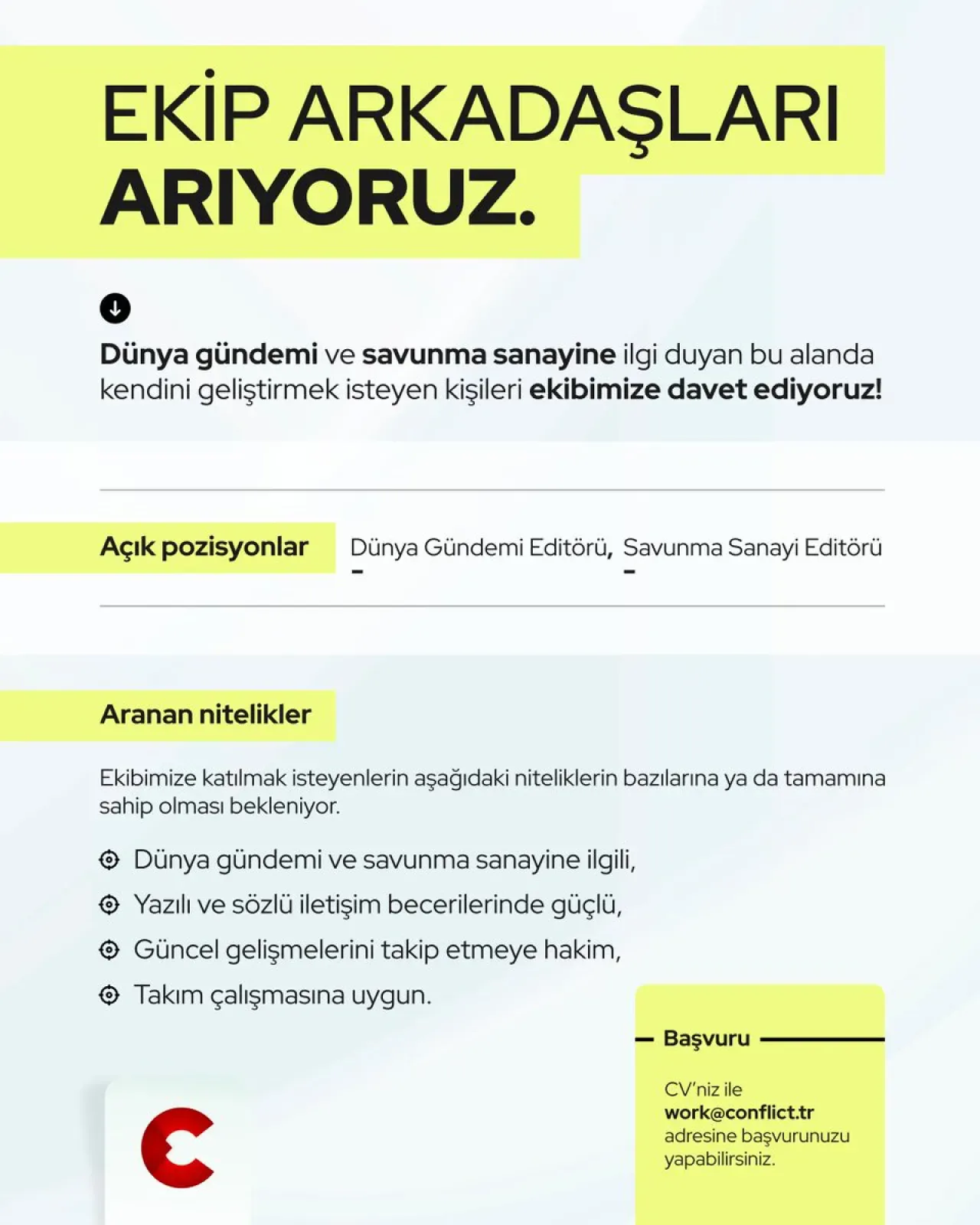 Profesyonel Ekip Arkadaşları Aranıyor: İş ve Çalışma Hayatına Dair Fırsatlar Profesyonel Ekip Arkadaşları Aranıyor: İş ve Çalışma Hayatına Dair Fırsatlar