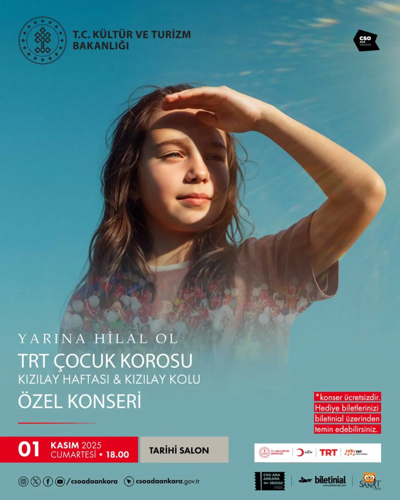 Kızılay Haftası'nda TRT Çocuk Korosu CSO Ada Ankara'da Sahne Alacak Kızılay Haftası'nda TRT Çocuk Korosu CSO Ada Ankara'da Sahne Alacak