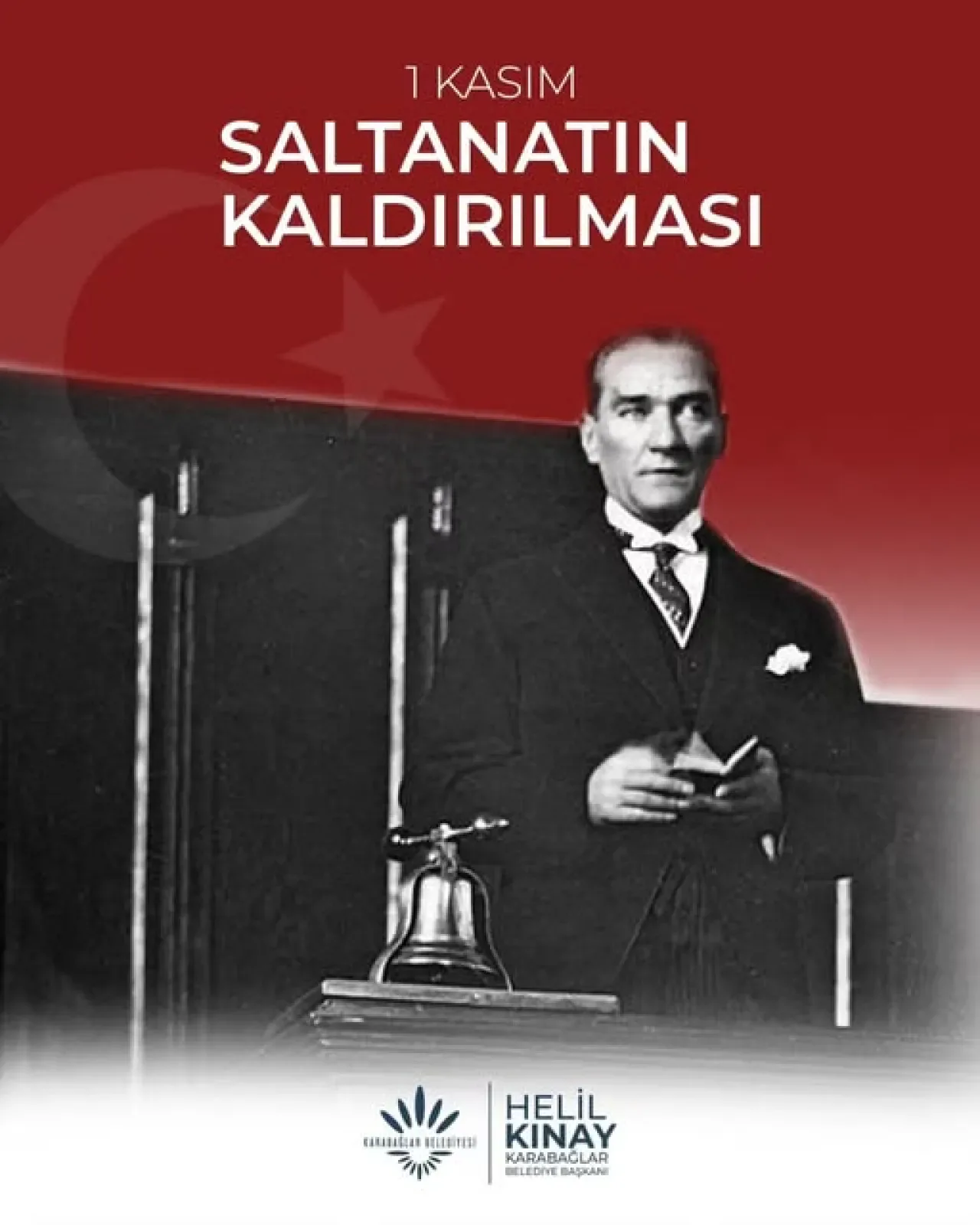 Karabağlar Belediyesi'nden Anlamlı Mesaj: "Hakimiyet Kayıtsız Şartsız Milletindir" Karabağlar Belediyesi'nden Anlamlı Mesaj: "Hakimiyet Kayıtsız Şartsız Milletindir"