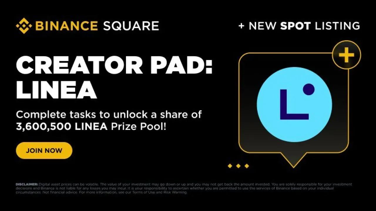 Binance Square Creatorpad'da Görevleri Tamamlayarak LINEA Ödüllerinden Payınızı Alın Binance Square Creatorpad'da Görevleri Tamamlayarak LINEA Ödüllerinden Payınızı Alın