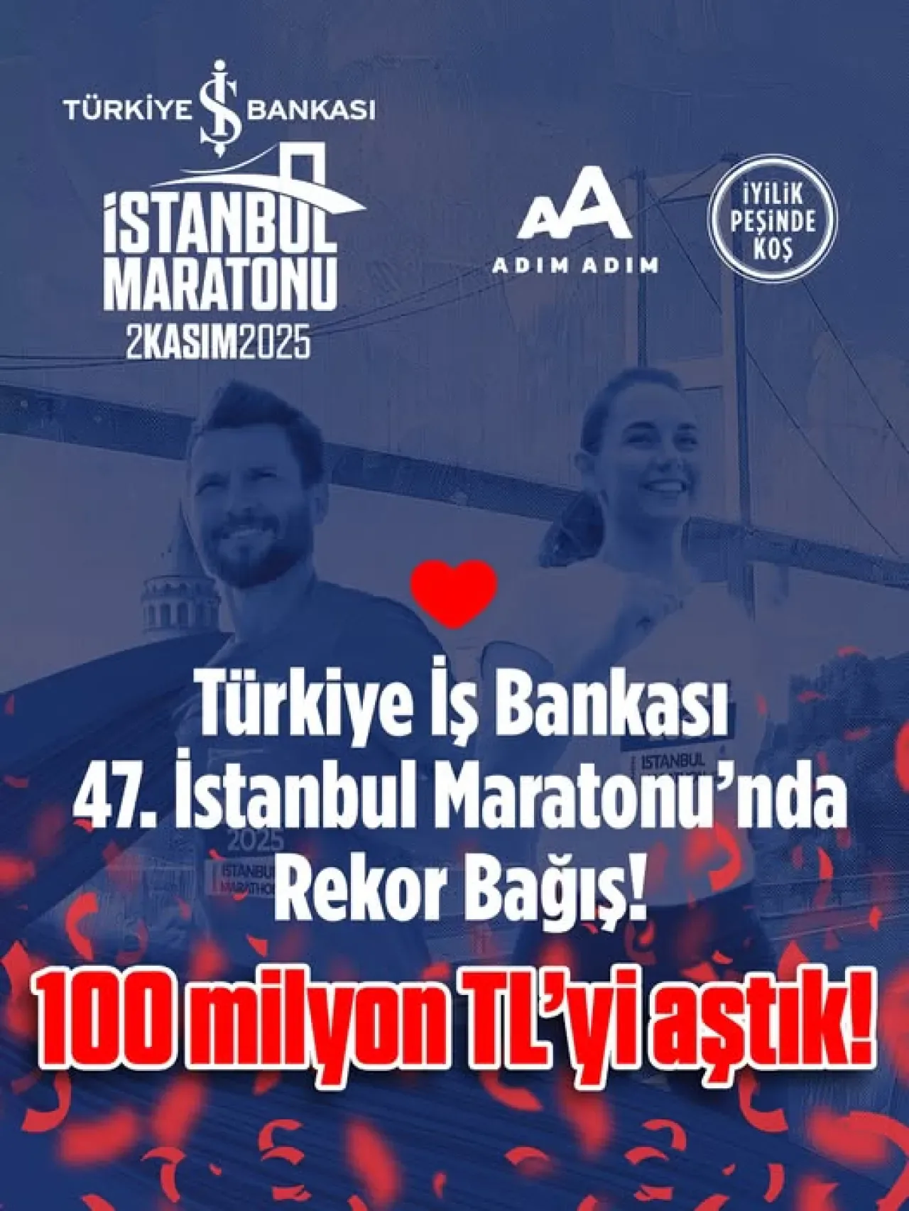 İstanbul Maratonu'nda Tüm Zamanların Bağış Rekoru Kırıldı İstanbul Maratonu'nda Tüm Zamanların Bağış Rekoru Kırıldı
