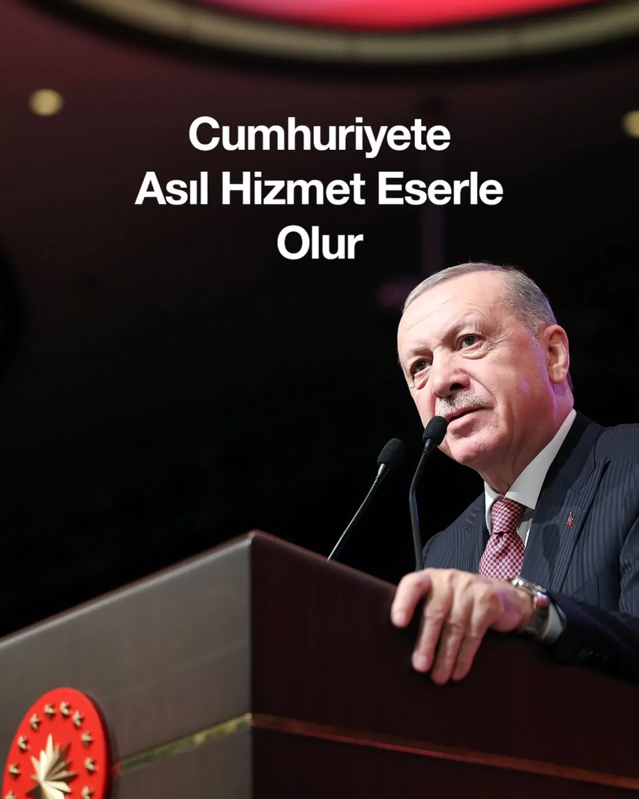 Cumhurbaşkanı Erdoğan: "Cumhuriyete Hizmet Eser ve Hizmetledir" Cumhurbaşkanı Erdoğan: "Cumhuriyete Hizmet Eser ve Hizmetledir"