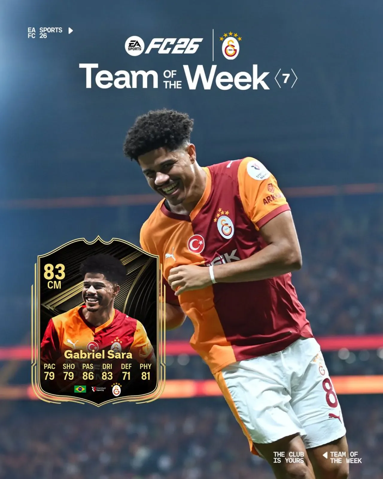 Gabriel Sara'nın Muhteşem Gölü FC26 Ultimate Team'de Haftanın Takımı'nda Gabriel Sara'nın Muhteşem Gölü FC26 Ultimate Team'de Haftanın Takımı'nda