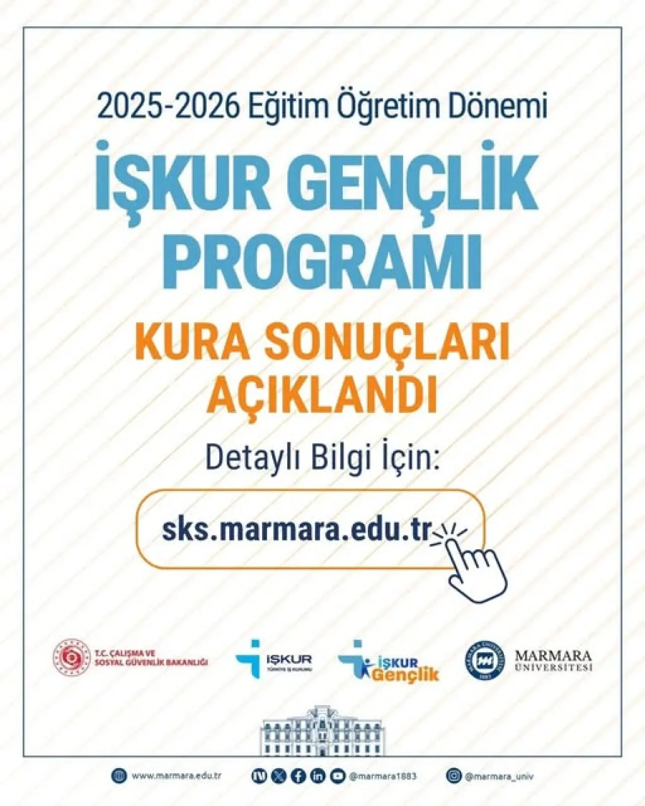 Marmara Üniversitesi İŞKUR Gençlik Programı Kura Sonuçları Açıklandı Marmara Üniversitesi İŞKUR Gençlik Programı Kura Sonuçları Açıklandı