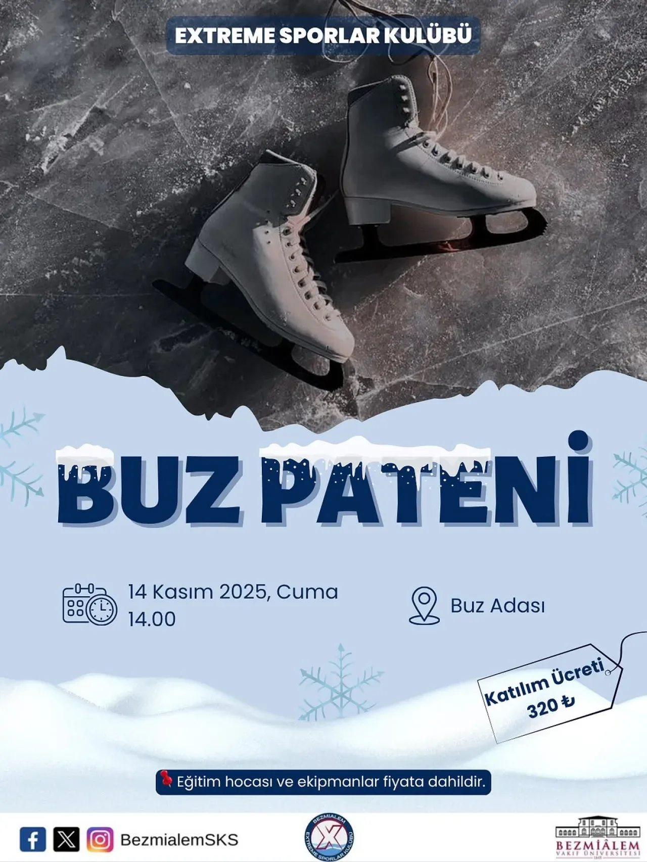 Bezmialem Üniversitesi Öğrencileri için Buz Pateni Etkinliği Düzenleniyor Bezmialem Üniversitesi Öğrencileri için Buz Pateni Etkinliği Düzenleniyor