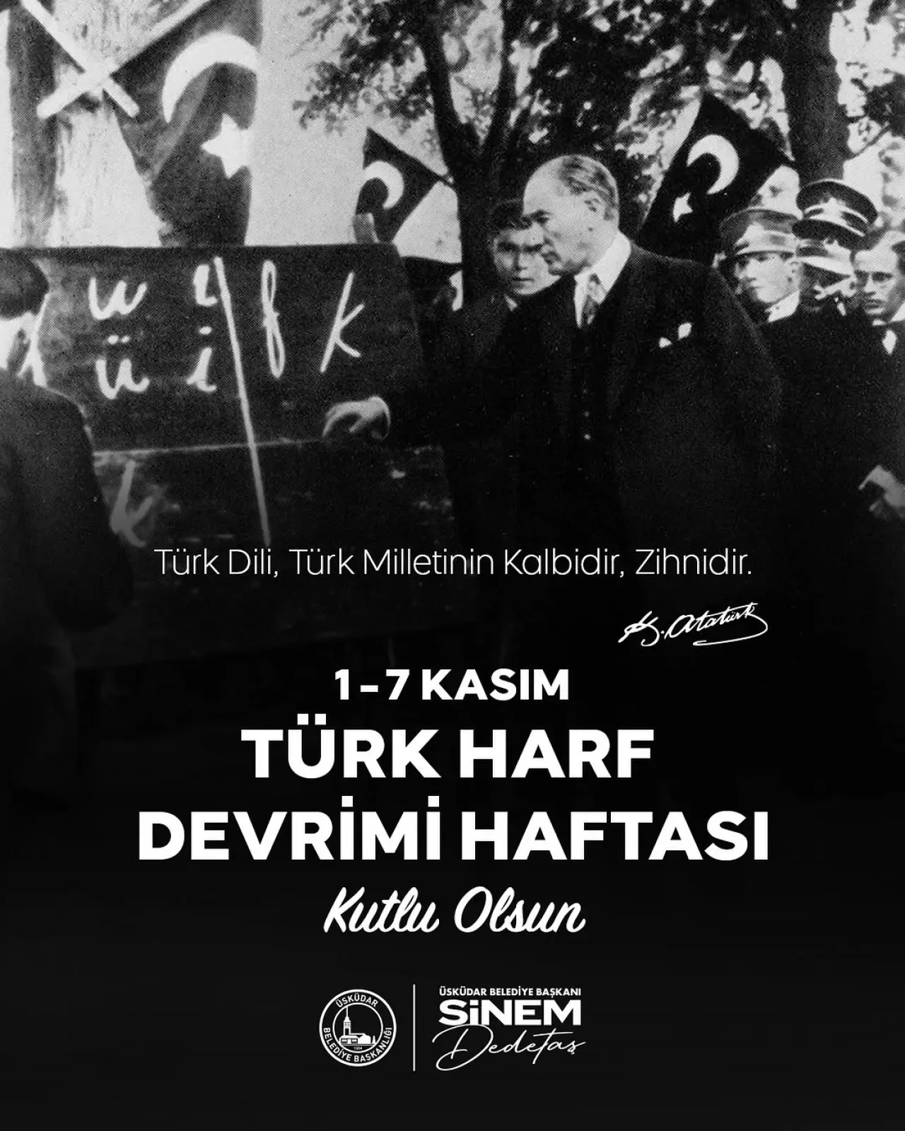 İstanbul Üsküdar'da Harf Devrimi'nin 95. Yıl Dönümü Kutlandı İstanbul Üsküdar'da Harf Devrimi'nin 95. Yıl Dönümü Kutlandı