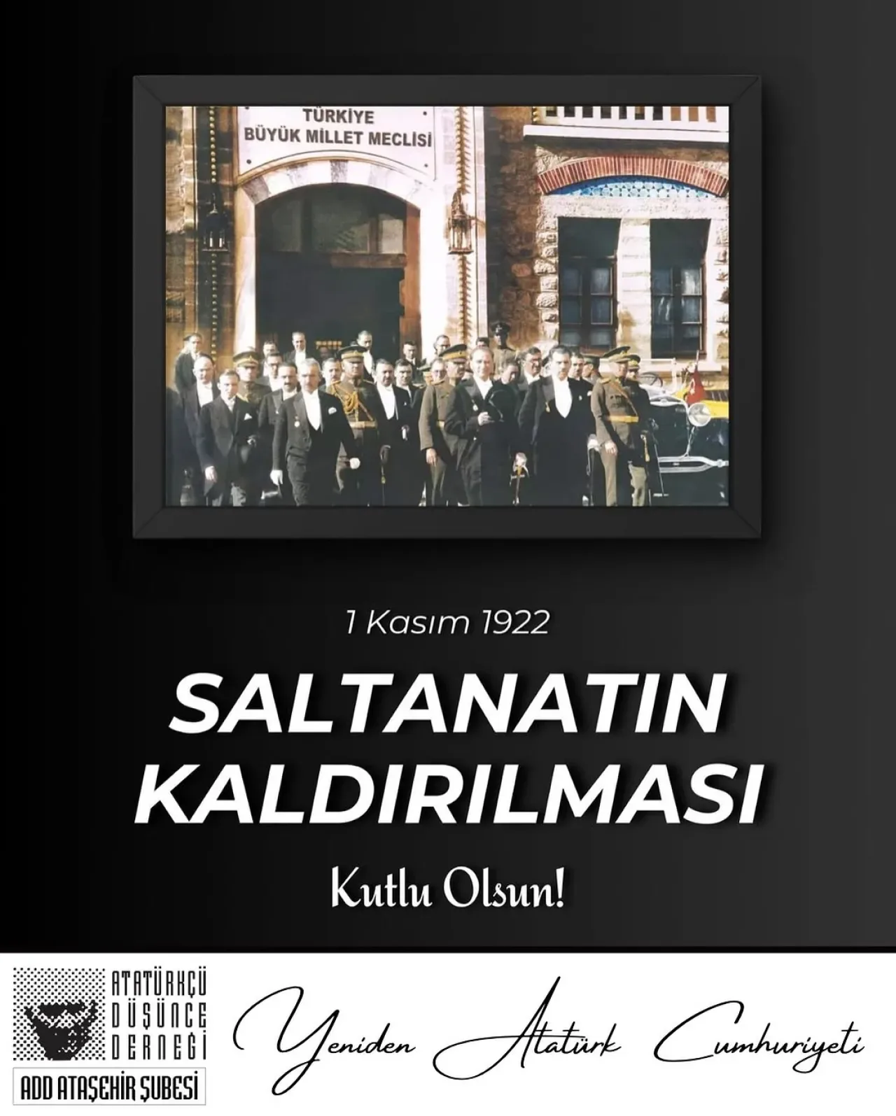 Saltanatın Kaldırılmasının 103. Yılı: Egemenlik Millete Geçti Saltanatın Kaldırılmasının 103. Yılı: Egemenlik Millete Geçti
