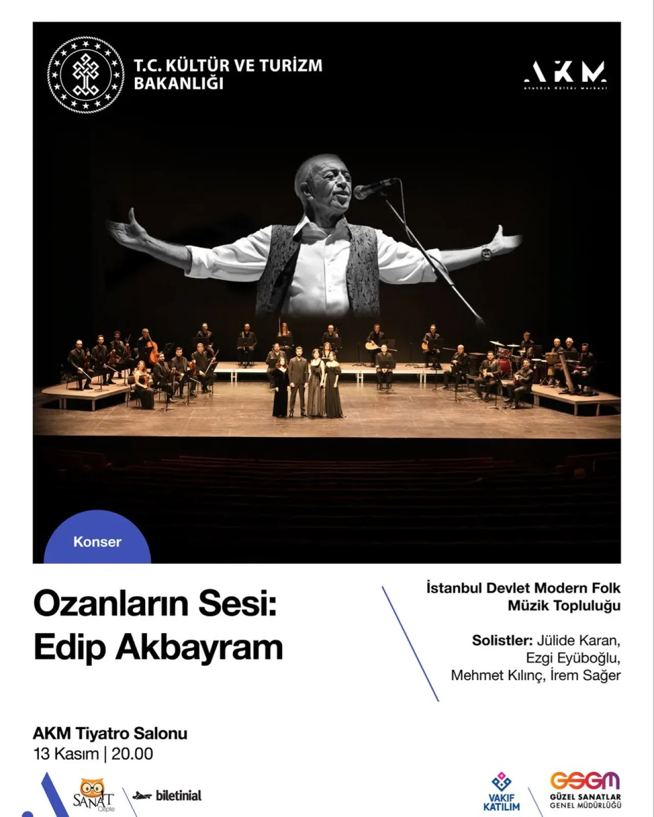 Edip Akbayram'ın Unutulmaz Eserleri AKM'de Yankılanacak Edip Akbayram'ın Unutulmaz Eserleri AKM'de Yankılanacak