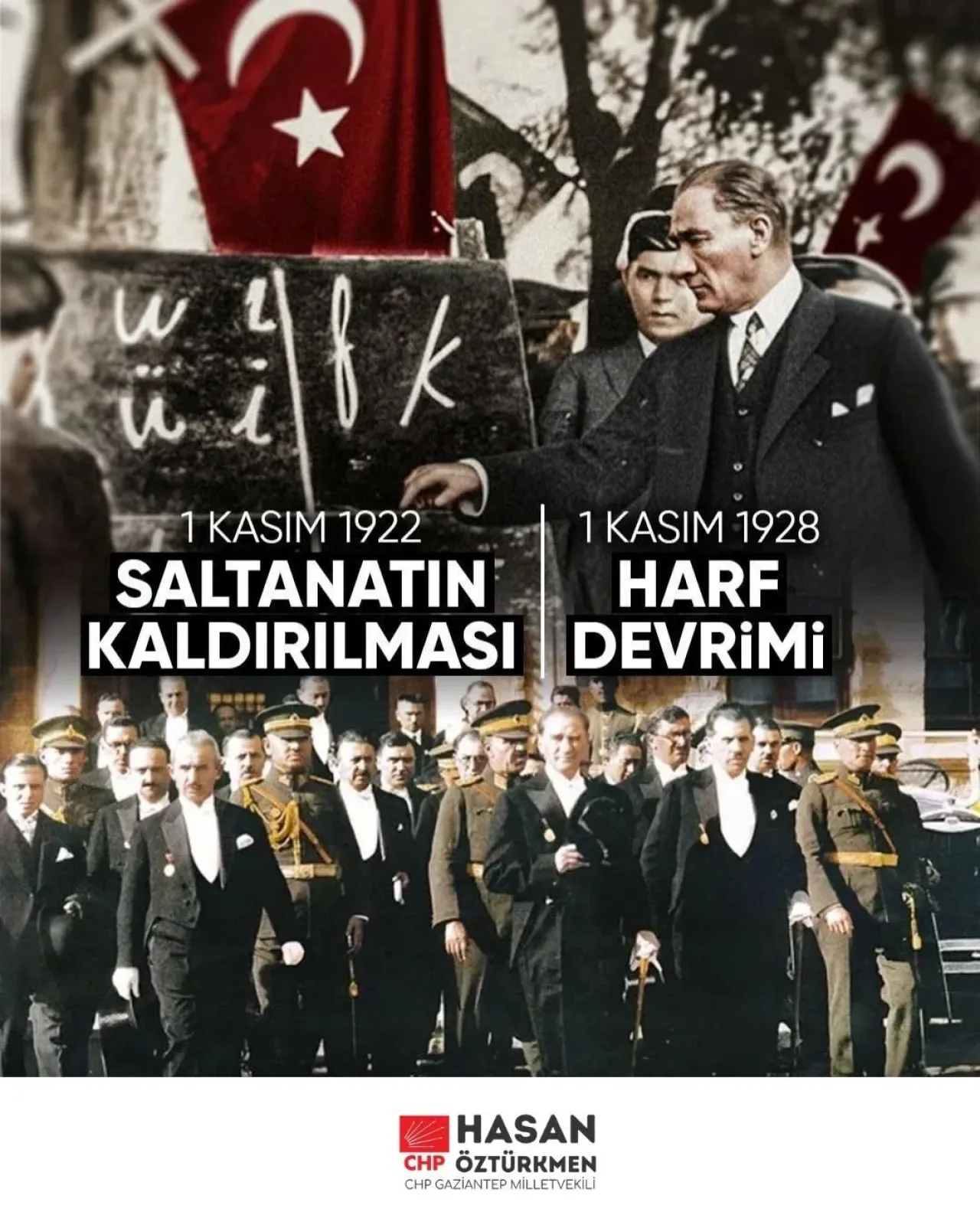 Saltanatın Kaldırılışı ve Harf Devrimi'nin 102. Yılında Anlamlı Anma Saltanatın Kaldırılışı ve Harf Devrimi'nin 102. Yılında Anlamlı Anma