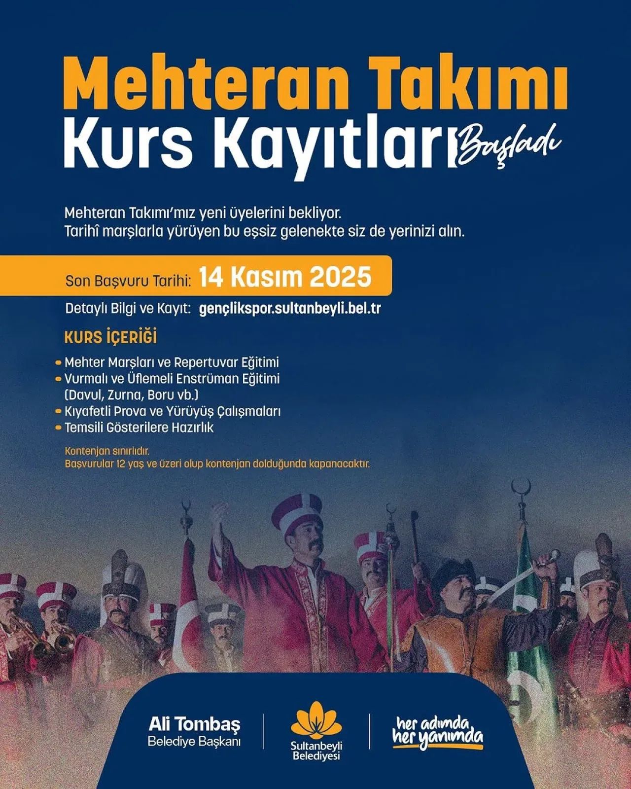 Sultanbeyli Belediyesi, Gençler İçin Mehter Takımı Kuruyor Sultanbeyli Belediyesi, Gençler İçin Mehter Takımı Kuruyor