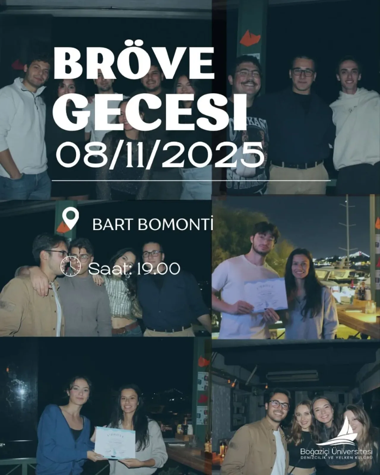 Boğaziçi Yelken Kulübü Bröve Töreni Bomonti'de Gerçekleşecek Boğaziçi Yelken Kulübü Bröve Töreni Bomonti'de Gerçekleşecek
