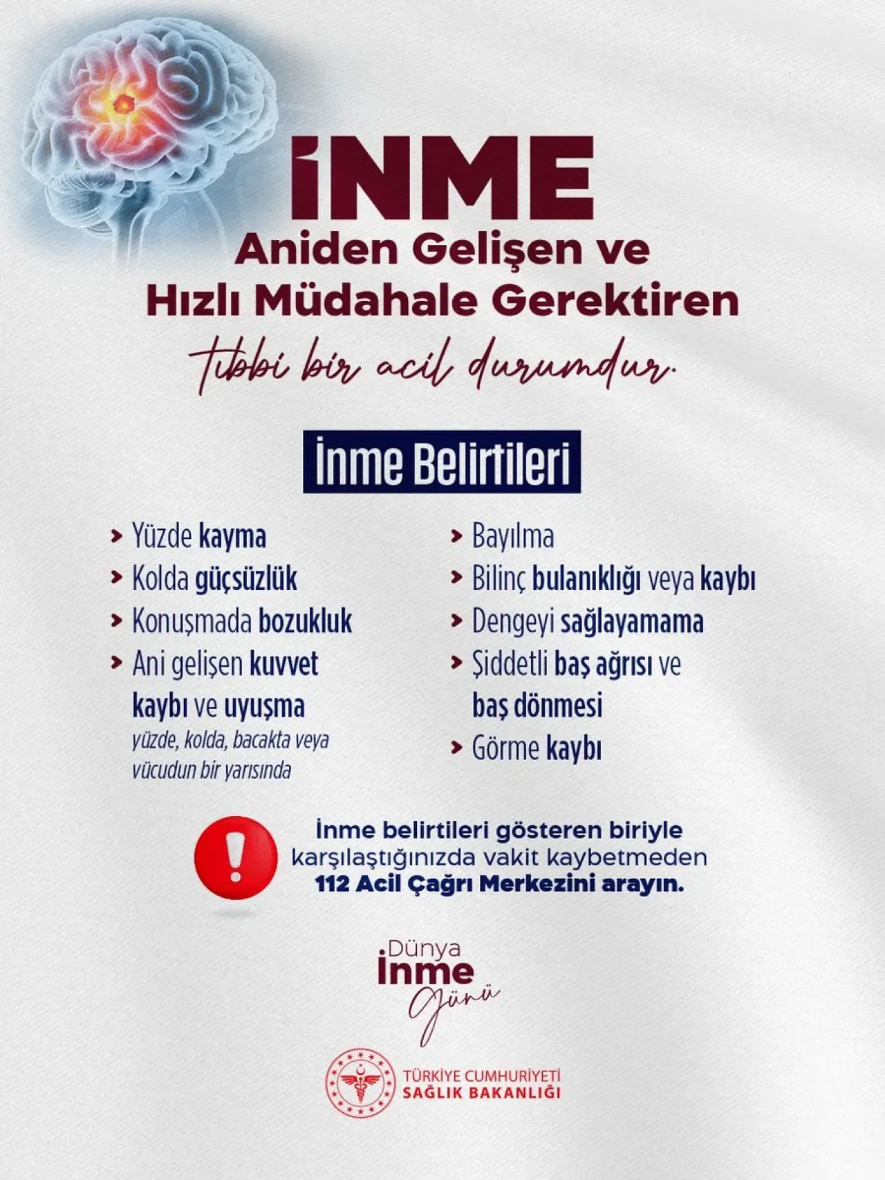 İnme Aniden Geliyor: Uzmanlar Hızlı Müdahalenin Hayat Kurtardığını Vurguluyor İnme Aniden Geliyor: Uzmanlar Hızlı Müdahalenin Hayat Kurtardığını Vurguluyor