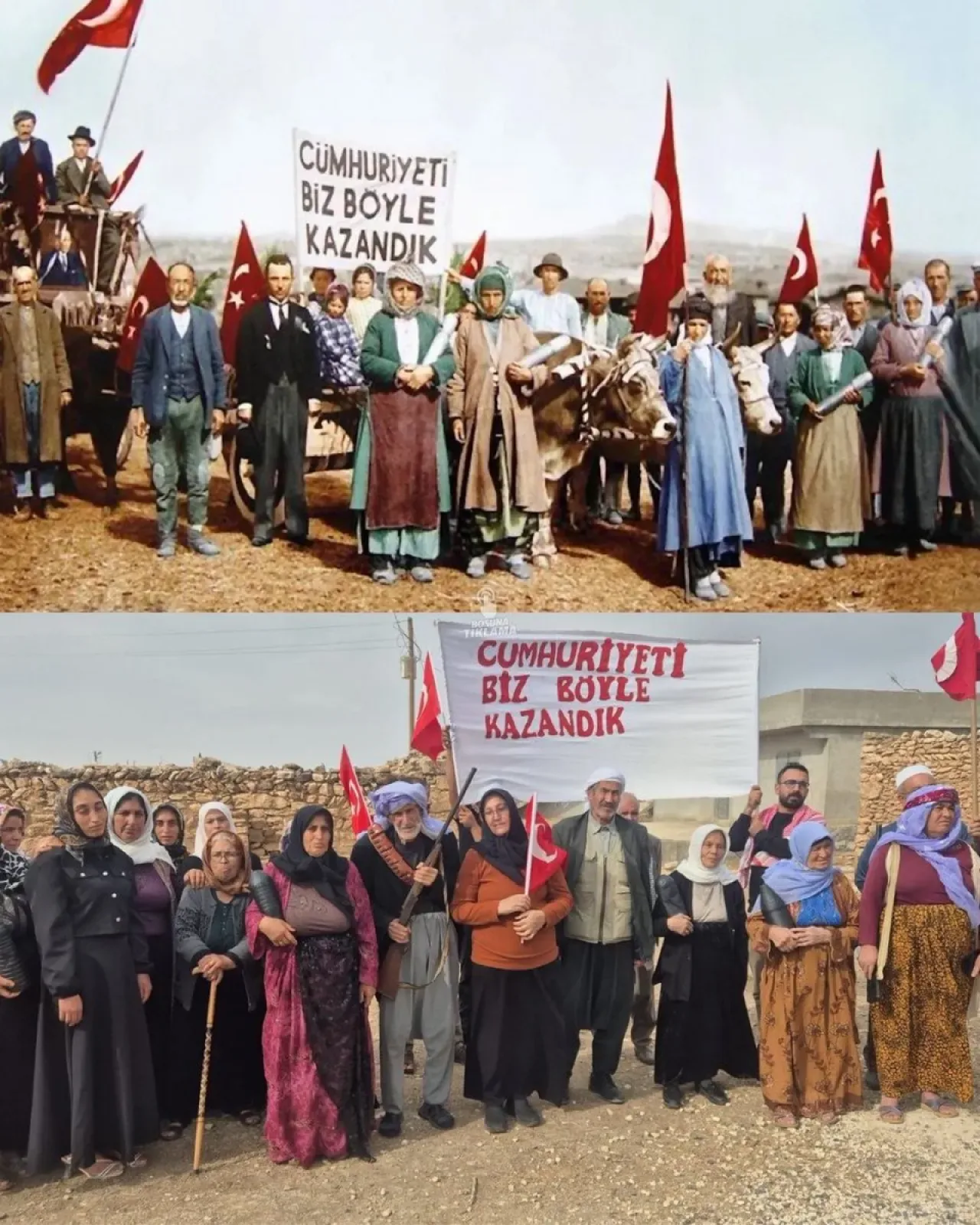 Şanlıurfa'da Tarihi Cumhuriyet Fotoğrafı Canlandırıldı Şanlıurfa'da Tarihi Cumhuriyet Fotoğrafı Canlandırıldı