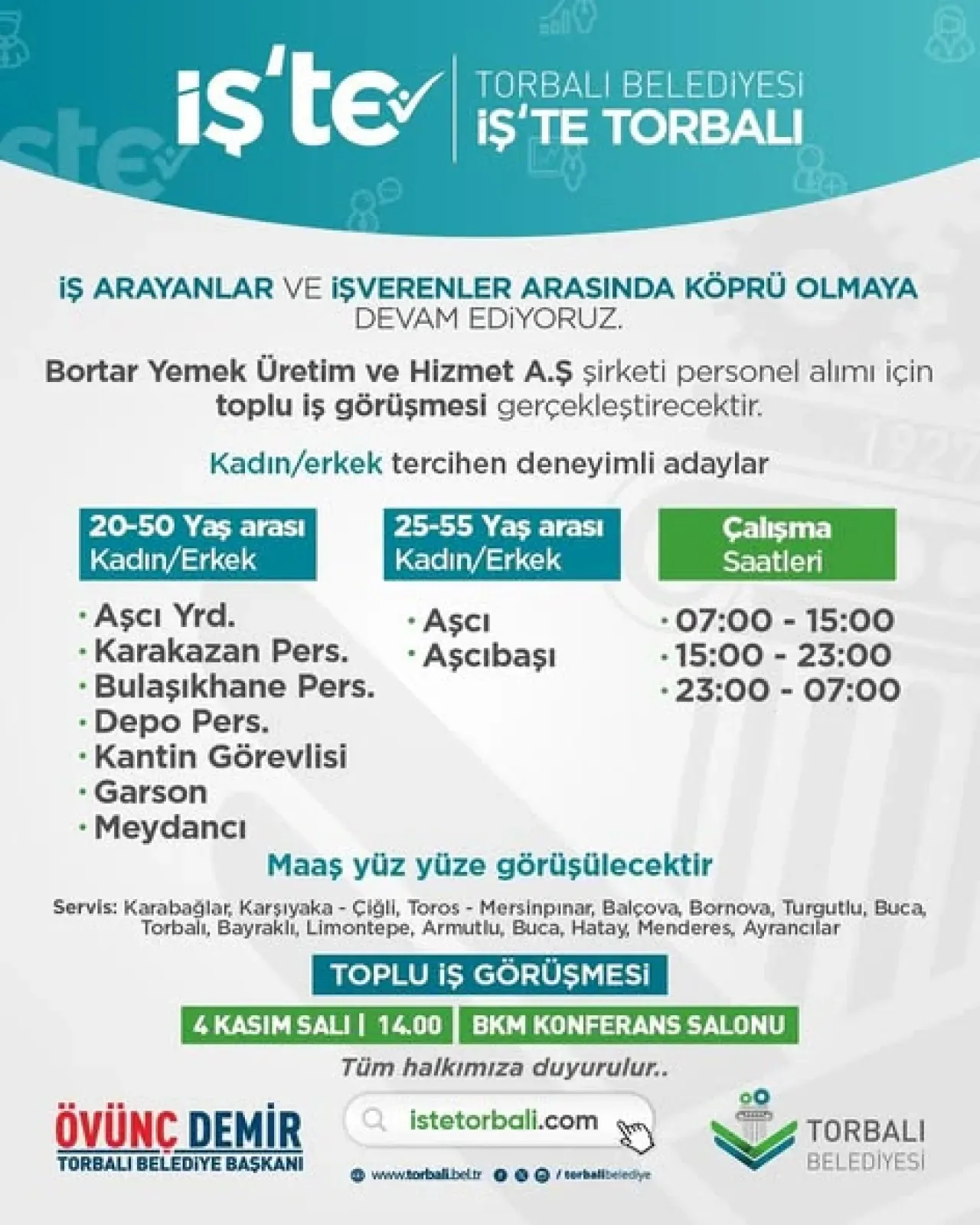 İzmir Torbalı Belediyesi, İşte Torbalı Projesi ile İstihdam Köprüsü Kuruyor İzmir Torbalı Belediyesi, İşte Torbalı Projesi ile İstihdam Köprüsü Kuruyor