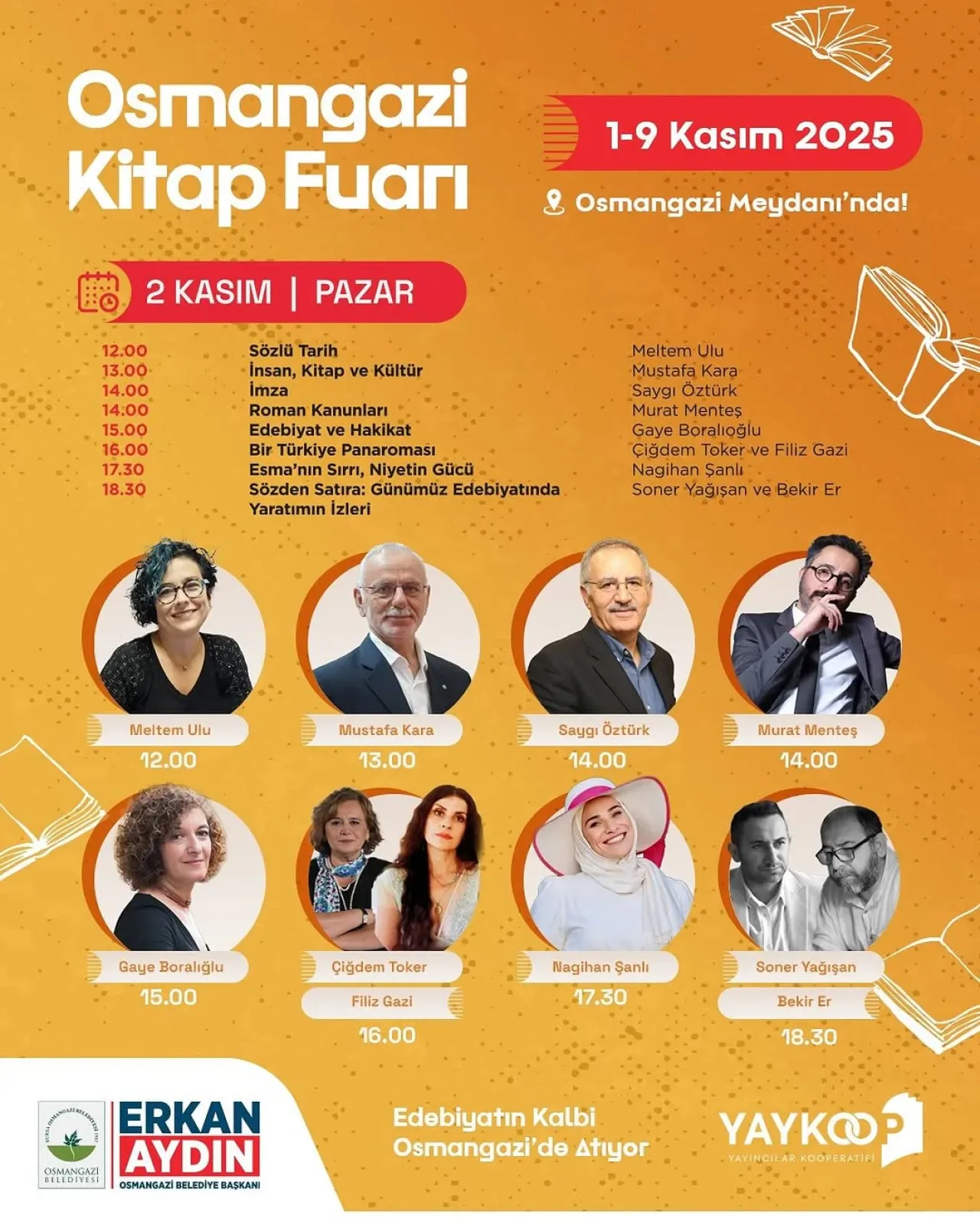 Osmangazi Kitap Fuarı'nın İkinci Gününe Dopdolu Program Osmangazi Kitap Fuarı'nın İkinci Gününe Dopdolu Program