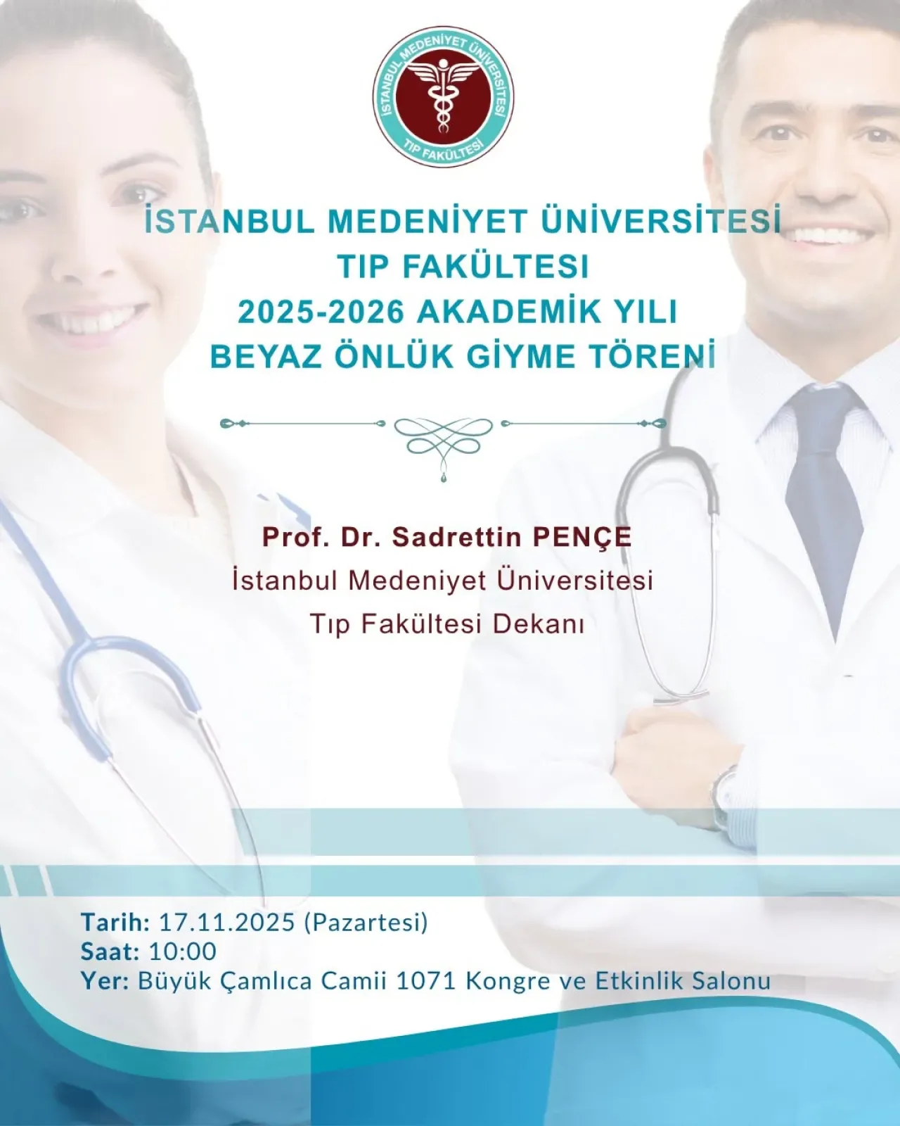 İMÜ Tıp Fakültesi 2025-2026 Akademik Yılı Beyaz Önlük Giyme Töreni Gerçekleşecek İMÜ Tıp Fakültesi 2025-2026 Akademik Yılı Beyaz Önlük Giyme Töreni Gerçekleşecek
