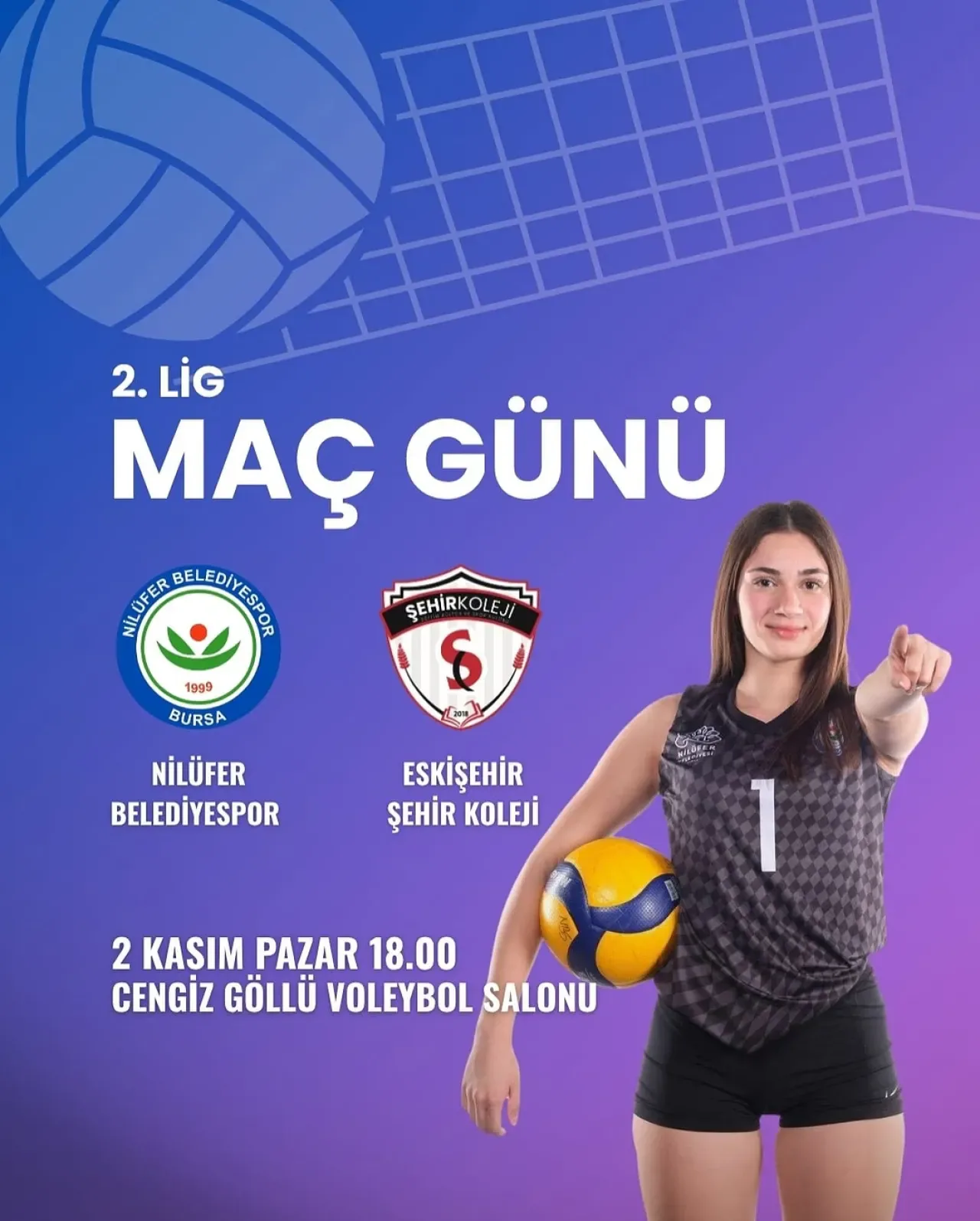 Nilüfer Belediyespor, Eskişehir Şehir Koleji Maçına Hazır Nilüfer Belediyespor, Eskişehir Şehir Koleji Maçına Hazır