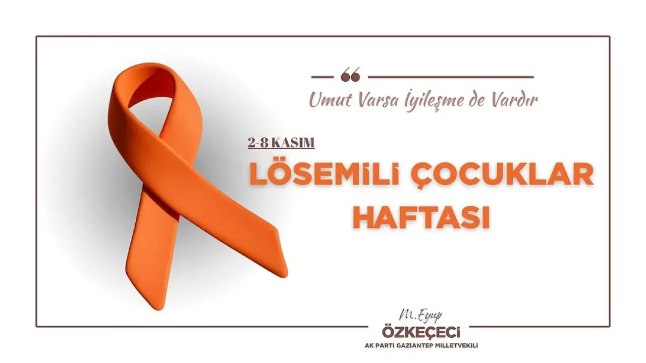 Gaziantep Milletvekili Özkeçeci'den Lösemili Çocuklar Haftası'nda Anlamlı Mesaj Gaziantep Milletvekili Özkeçeci'den Lösemili Çocuklar Haftası'nda Anlamlı Mesaj