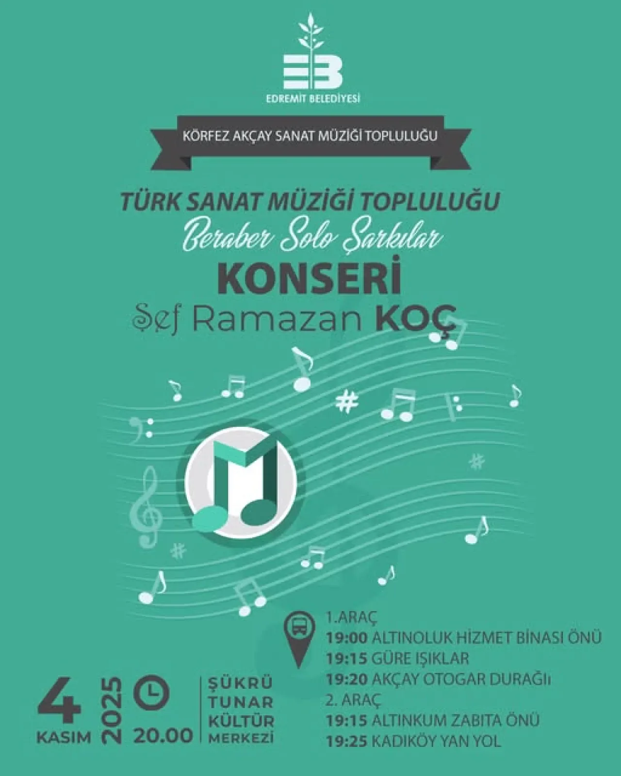 Edremit'te Ücretsiz Türk Sanat Müziği Konseri Edremit'te Ücretsiz Türk Sanat Müziği Konseri