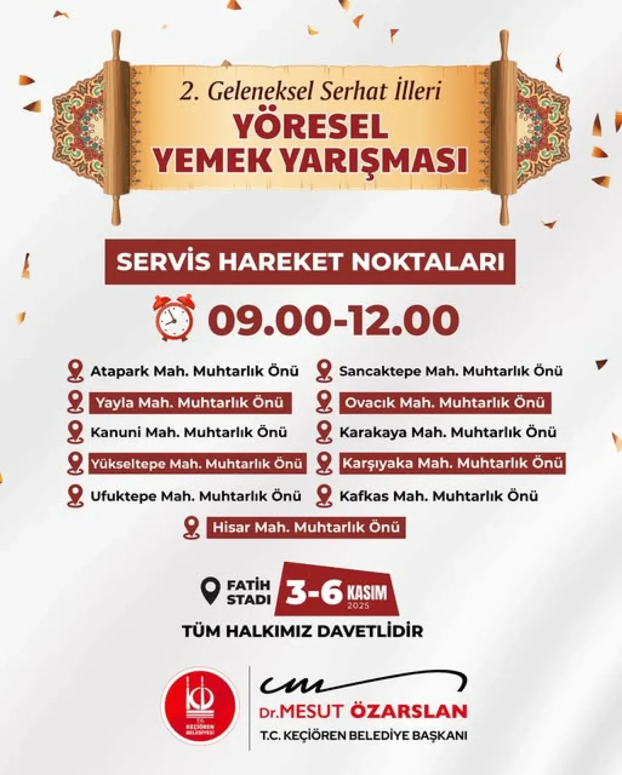 Keçiören'de Geleneksel Yemek Yarışması İçin Ring Seferleri Düzenlenecek Keçiören'de Geleneksel Yemek Yarışması İçin Ring Seferleri Düzenlenecek