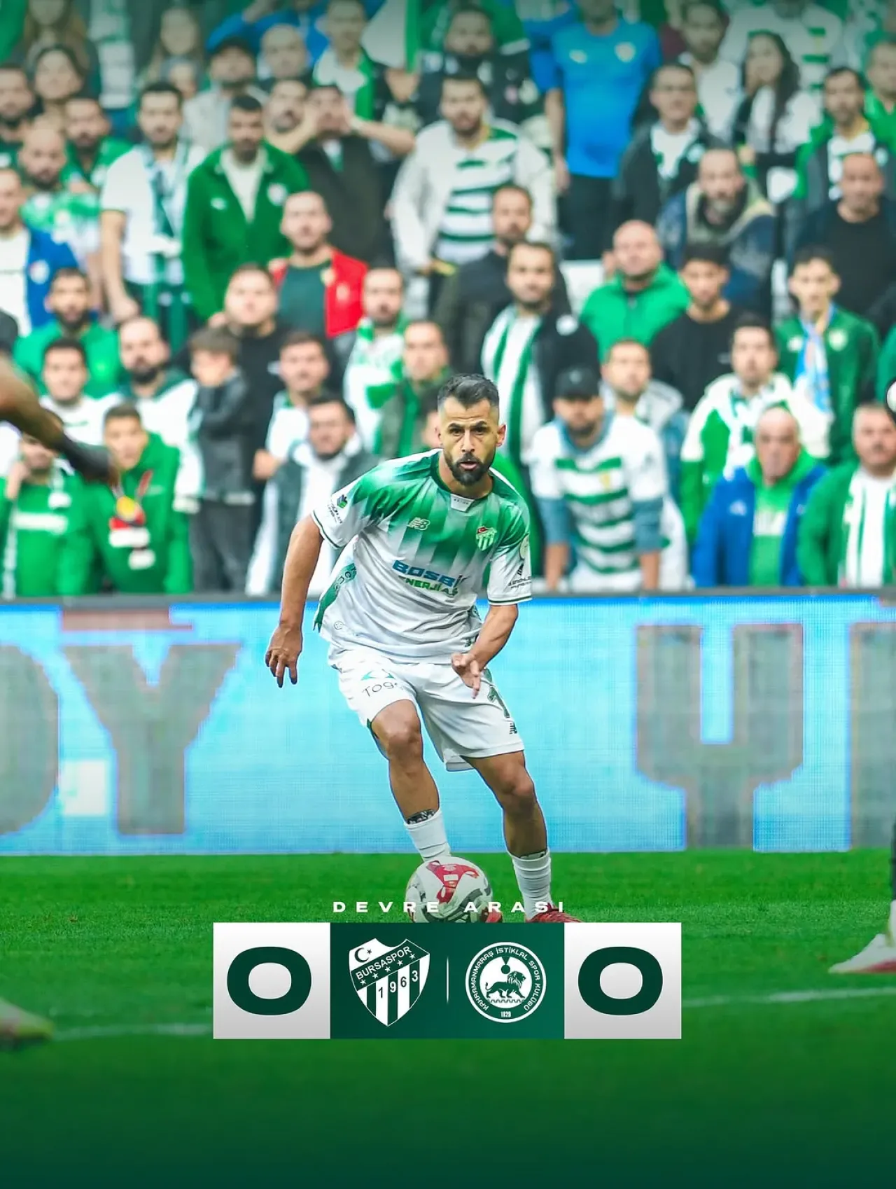 Bursaspor, Kahramanmaraş İstiklal Spor Maçında Devreyi Golsüz Kapattı Bursaspor, Kahramanmaraş İstiklal Spor Maçında Devreyi Golsüz Kapattı