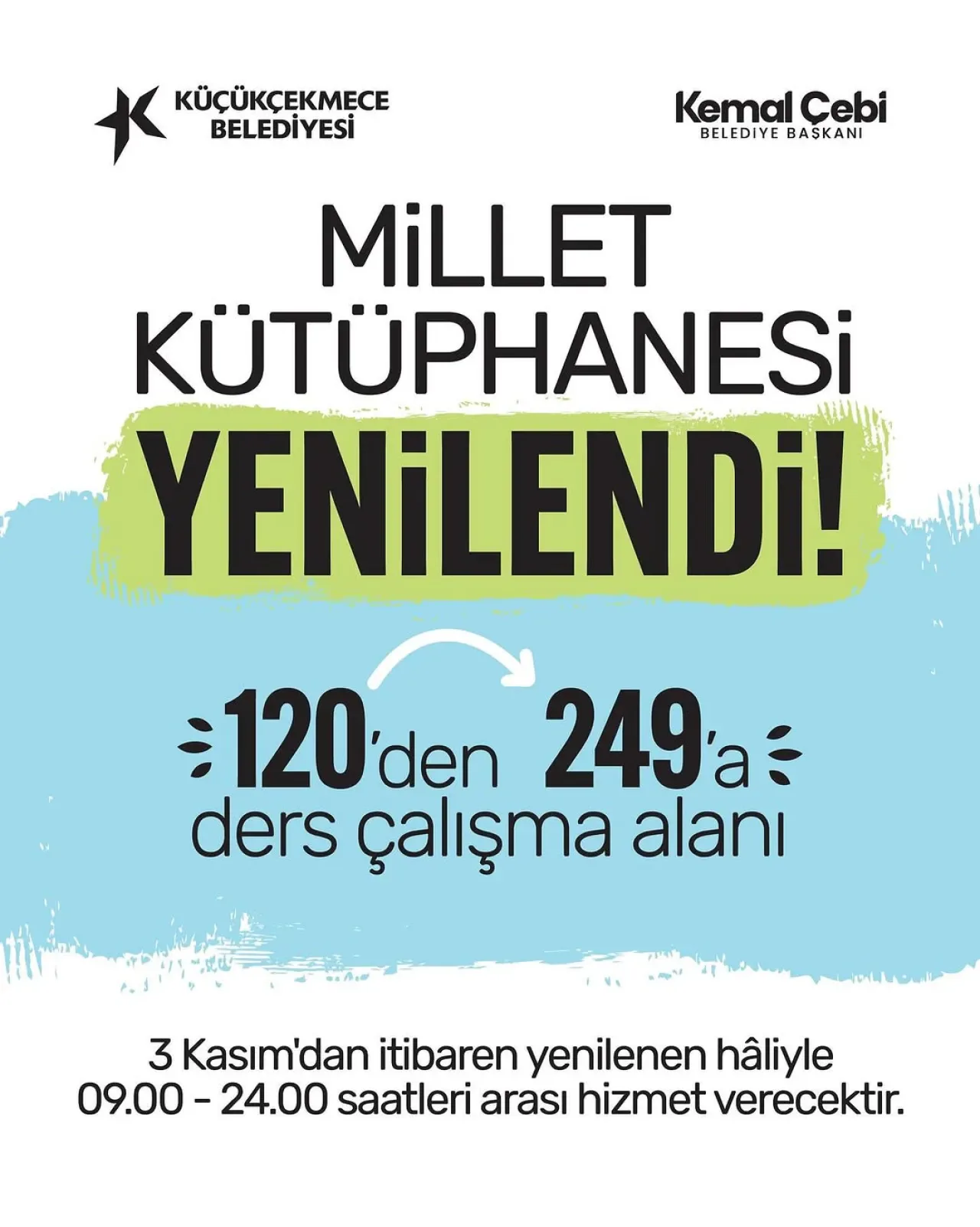 Küçükçekmece Millet Kütüphanesi Yenilendi: Kapasite ve Hizmetler Arttı Küçükçekmece Millet Kütüphanesi Yenilendi: Kapasite ve Hizmetler Arttı