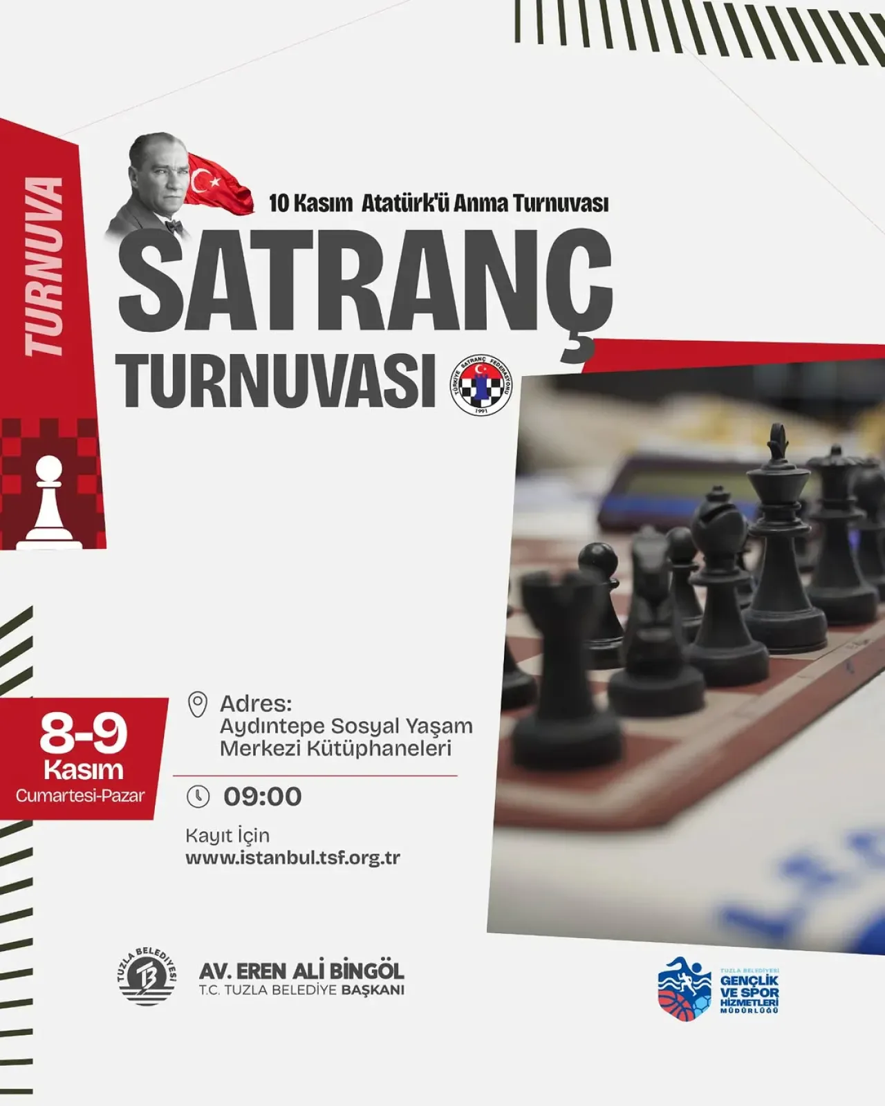 İstanbul Tuzla'da 10 Kasım'a Özel Çocuk Satranç Turnuvası İstanbul Tuzla'da 10 Kasım'a Özel Çocuk Satranç Turnuvası