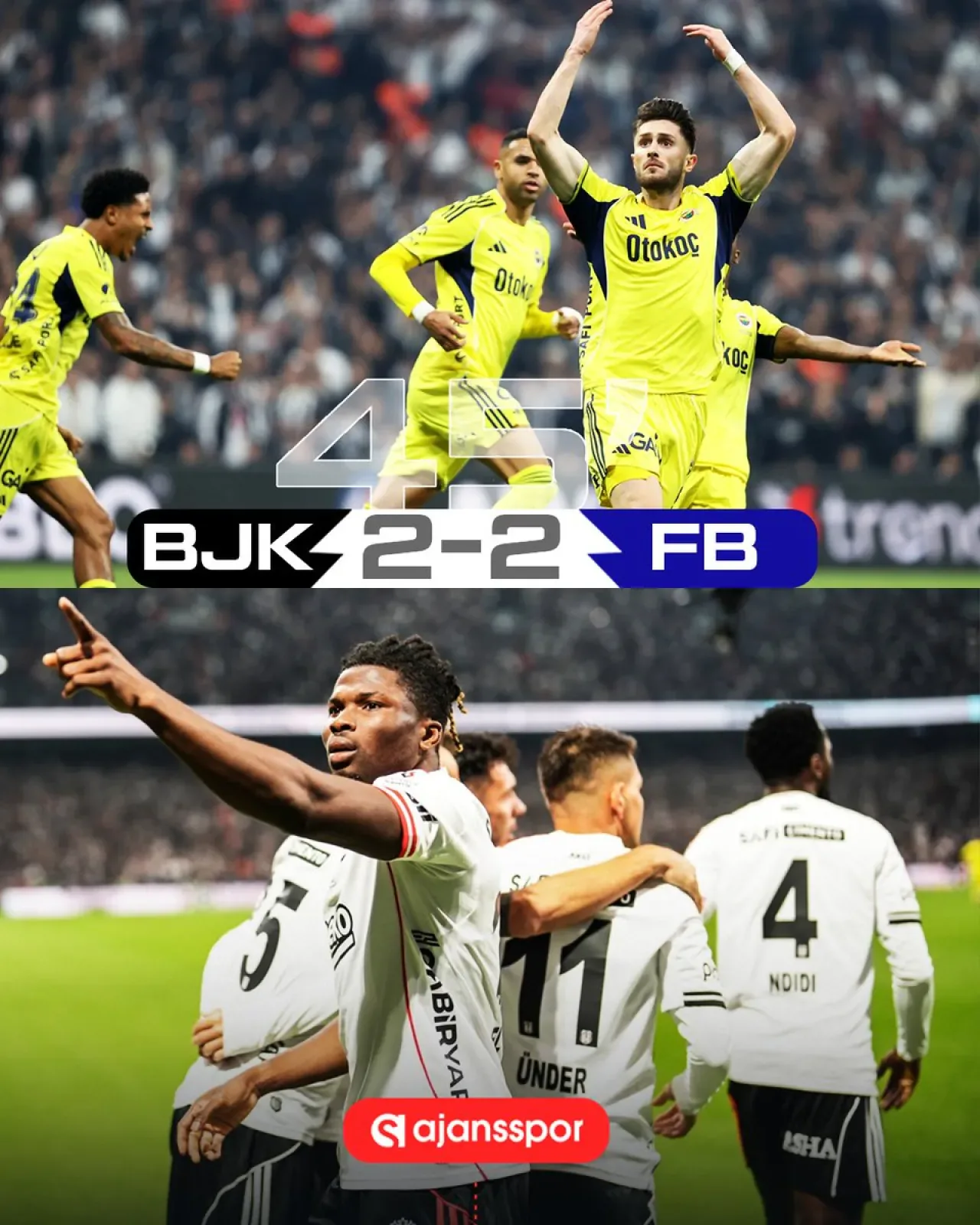 Beşiktaş ile Fenerbahçe Arasındaki Derbide İlk Yarıda Gol Yağmuru Beşiktaş ile Fenerbahçe Arasındaki Derbide İlk Yarıda Gol Yağmuru