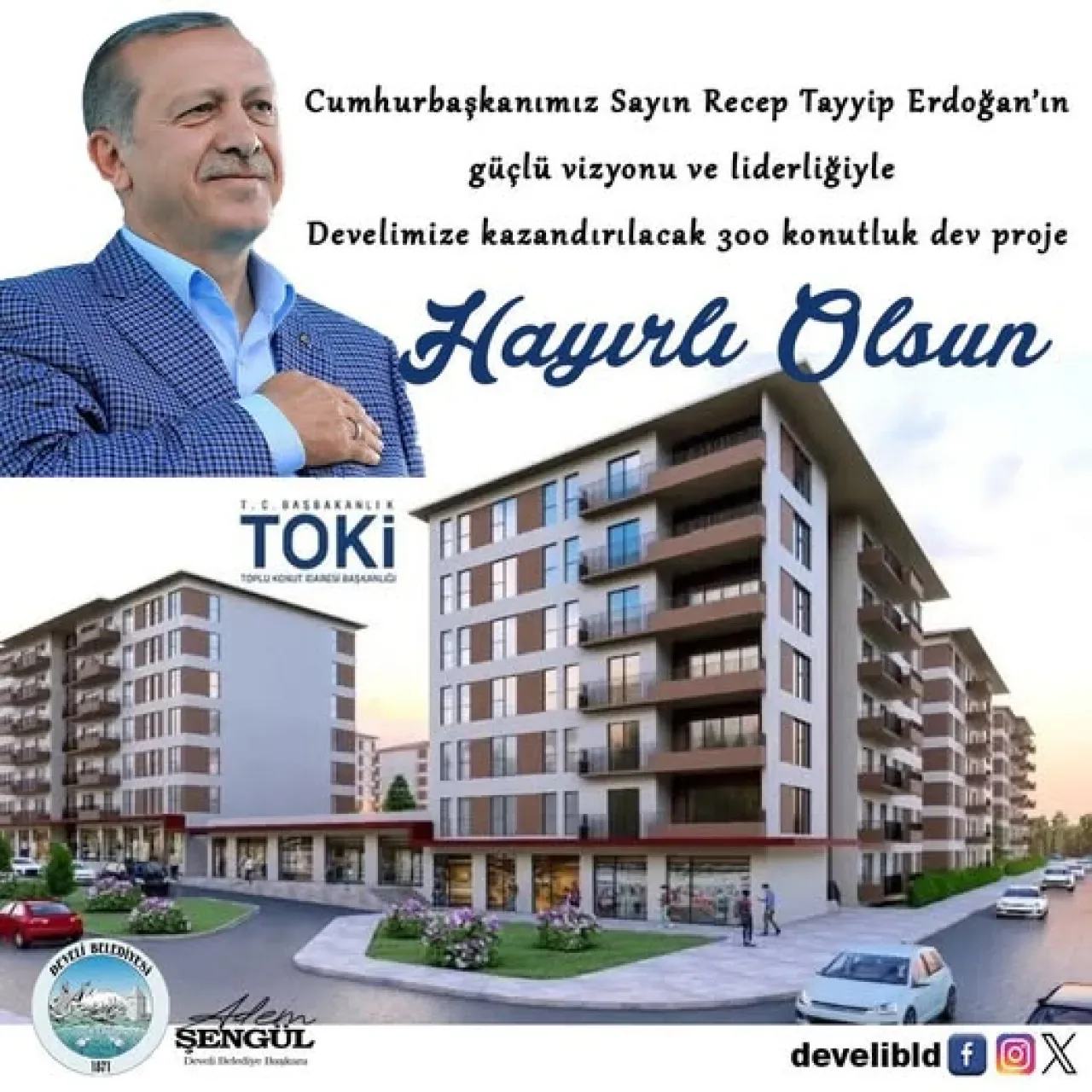 Develi'ye 300 Konutluk Modern Yaşam Projesi Kazandırıldı Develi'ye 300 Konutluk Modern Yaşam Projesi Kazandırıldı