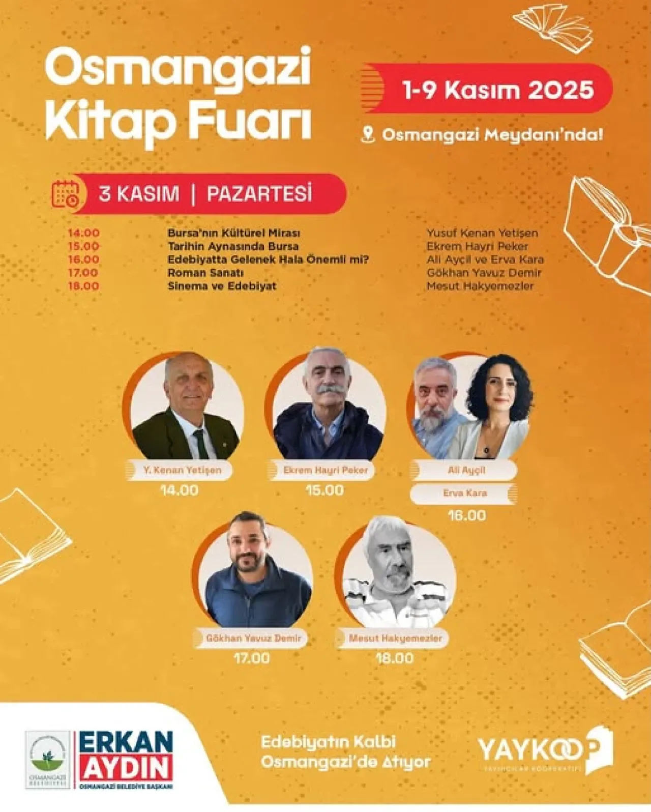 Osmangazi Kitap Fuarı'nın 3. Gününde Kültür ve Edebiyat Buluşması Osmangazi Kitap Fuarı'nın 3. Gününde Kültür ve Edebiyat Buluşması