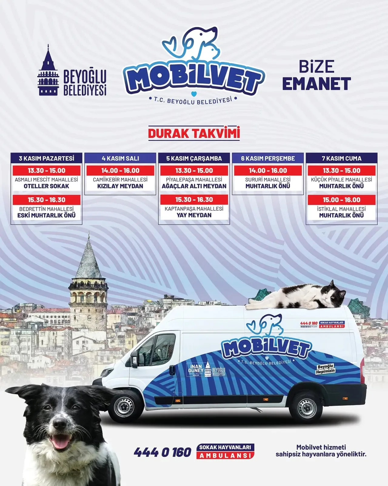 Beyoğlu Belediyesi, Sokak Hayvanları İçin Mobil Veteriner Hizmeti Başlattı Beyoğlu Belediyesi, Sokak Hayvanları İçin Mobil Veteriner Hizmeti Başlattı