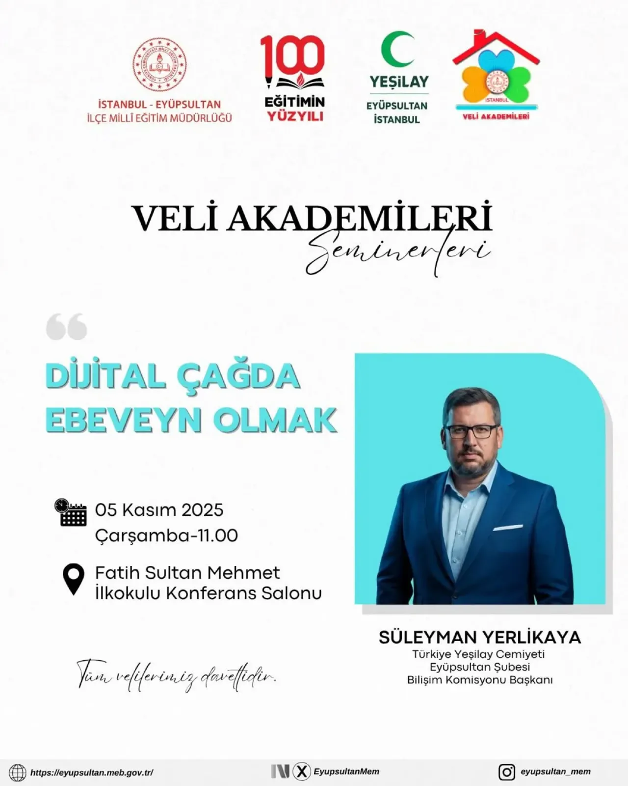 Dijital Çağda Ebeveyn Olmak Konulu Veli Semineri Eyüpsultan'da Dijital Çağda Ebeveyn Olmak Konulu Veli Semineri Eyüpsultan'da