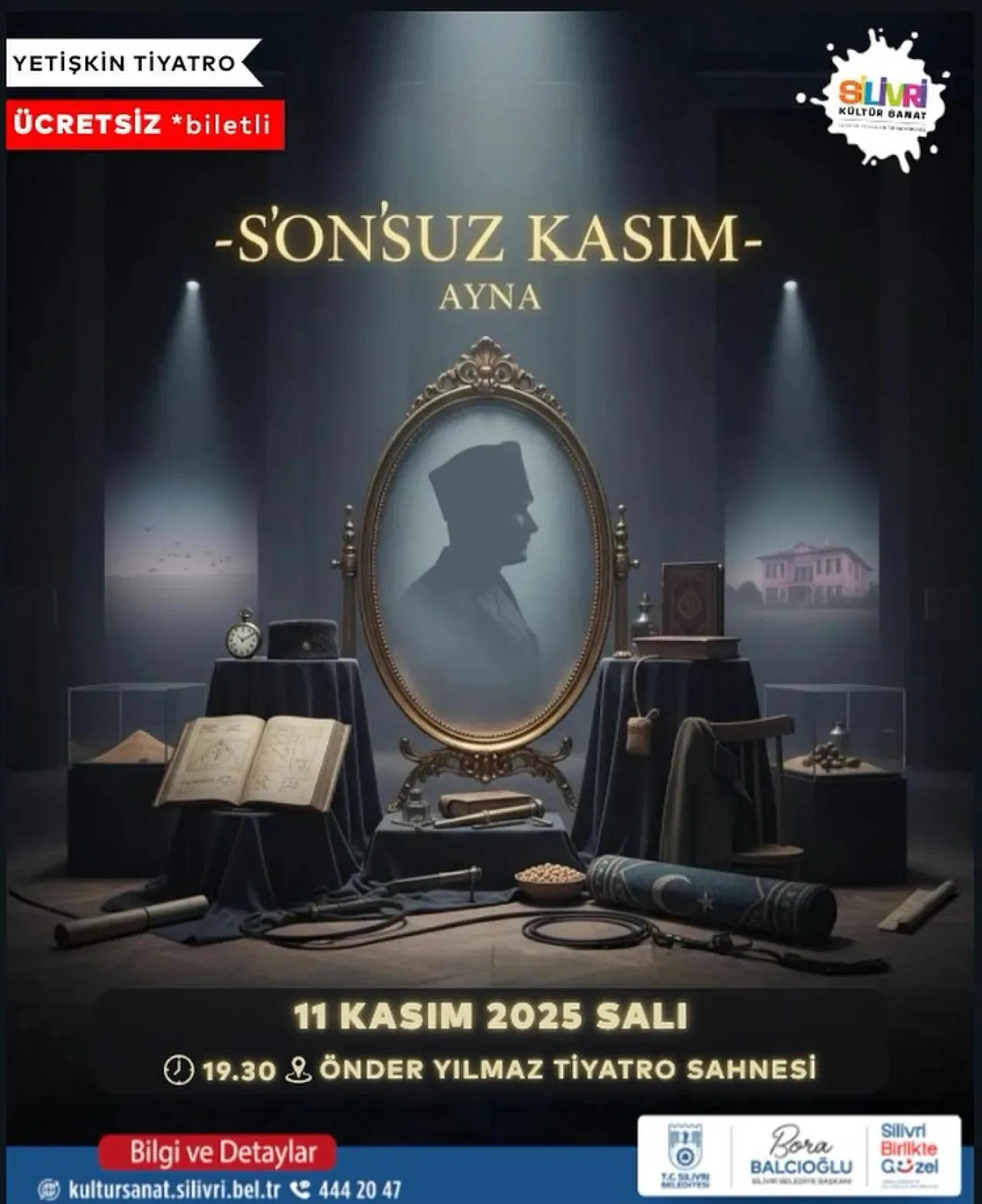 Silivri'de "Sonsuz Kasım" Tiyatro Oyunu ile Atatürk'ün Destansı Yolculuğu Silivri'de "Sonsuz Kasım" Tiyatro Oyunu ile Atatürk'ün Destansı Yolculuğu