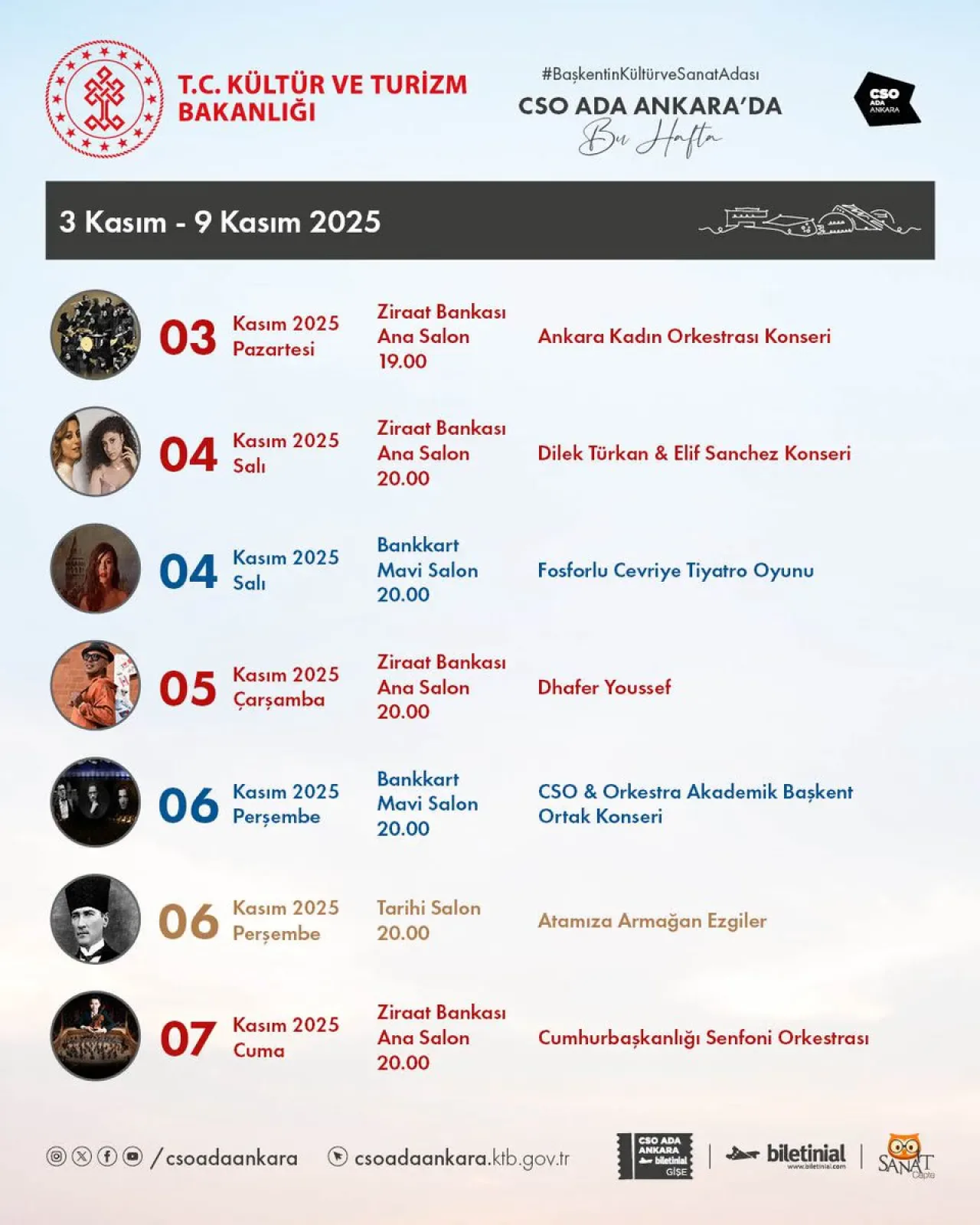 CSO Ada Ankara'da Bu Haftanın Sanat ve Müzik Takvimi CSO Ada Ankara'da Bu Haftanın Sanat ve Müzik Takvimi