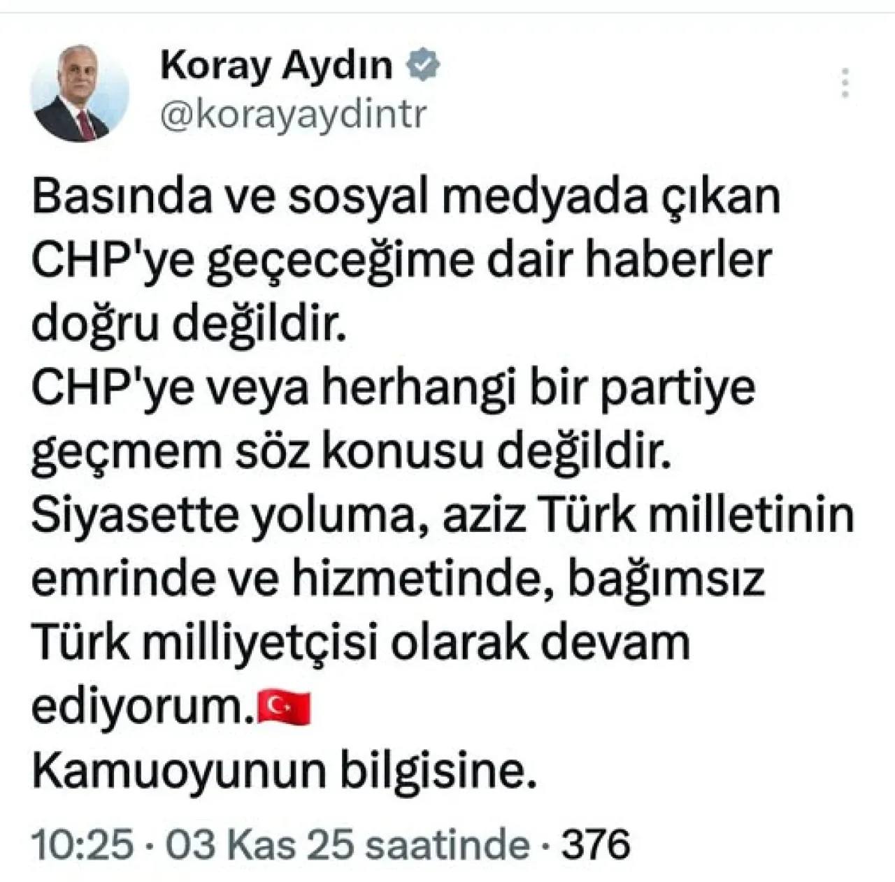 İYİ Parti'li Koray Aydın: CHP'ye Geçiş Haberleri Doğru Değil İYİ Parti'li Koray Aydın: CHP'ye Geçiş Haberleri Doğru Değil