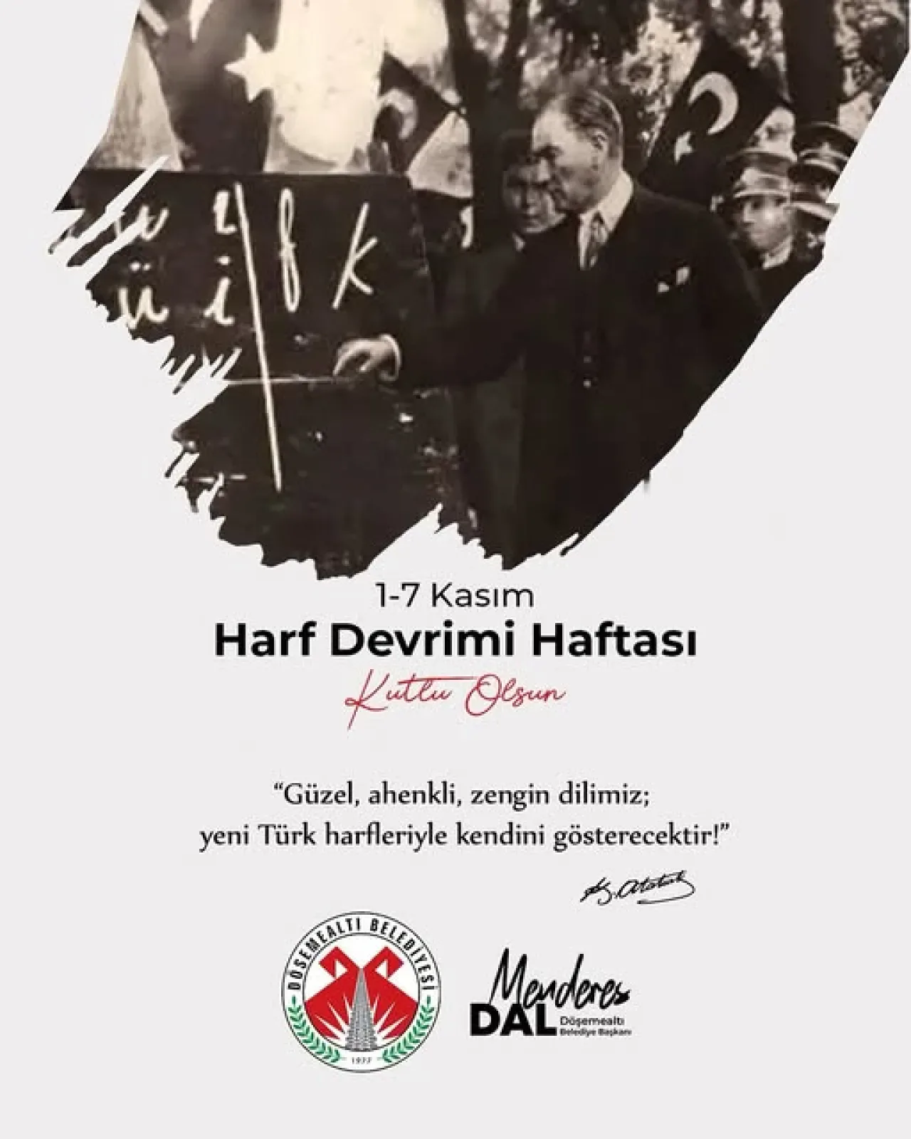 Döşemealtı'nda Harf Devrimi'nin 95. Yıldönümü Kutlandı Döşemealtı'nda Harf Devrimi'nin 95. Yıldönümü Kutlandı
