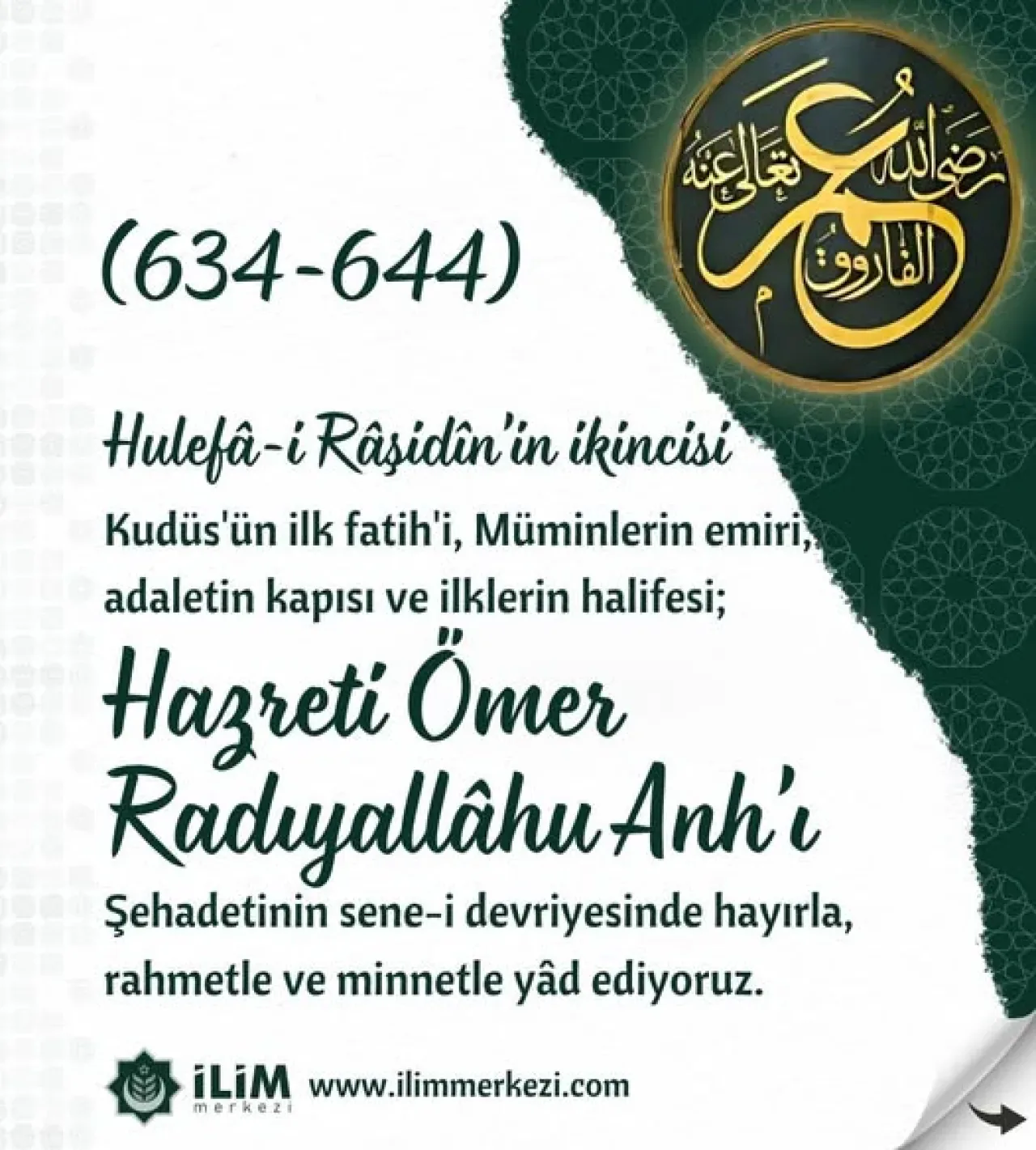 Başakşehir İlim Merkezi, Hz. Ömer'in Şehadet Yıldönümünü Andı Başakşehir İlim Merkezi, Hz. Ömer'in Şehadet Yıldönümünü Andı