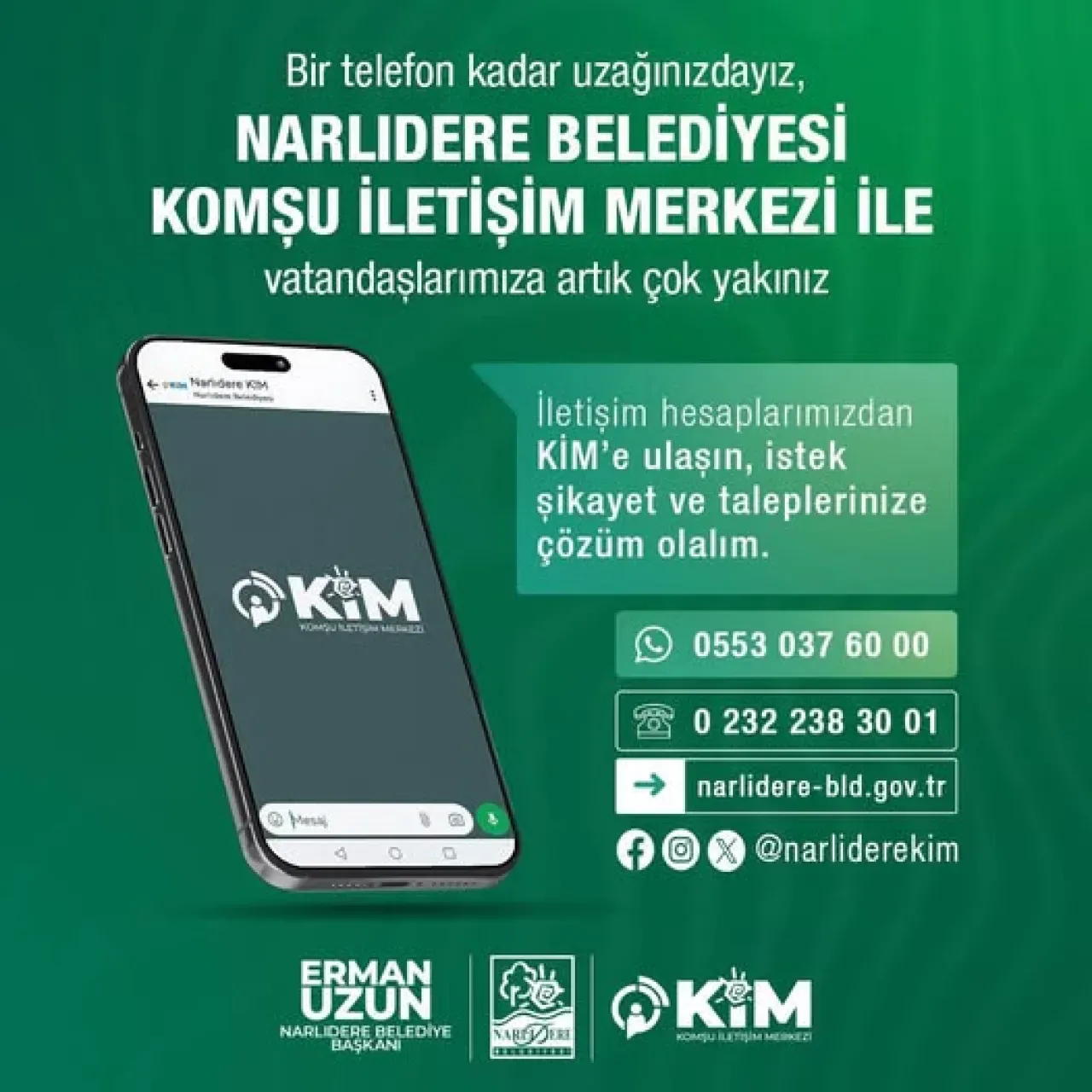 Narlıdere Belediyesi, WhatsApp ve Sosyal Medya Üzerinden Vatandaşlara Hızlı Çözüm Narlıdere Belediyesi, WhatsApp ve Sosyal Medya Üzerinden Vatandaşlara Hızlı Çözüm