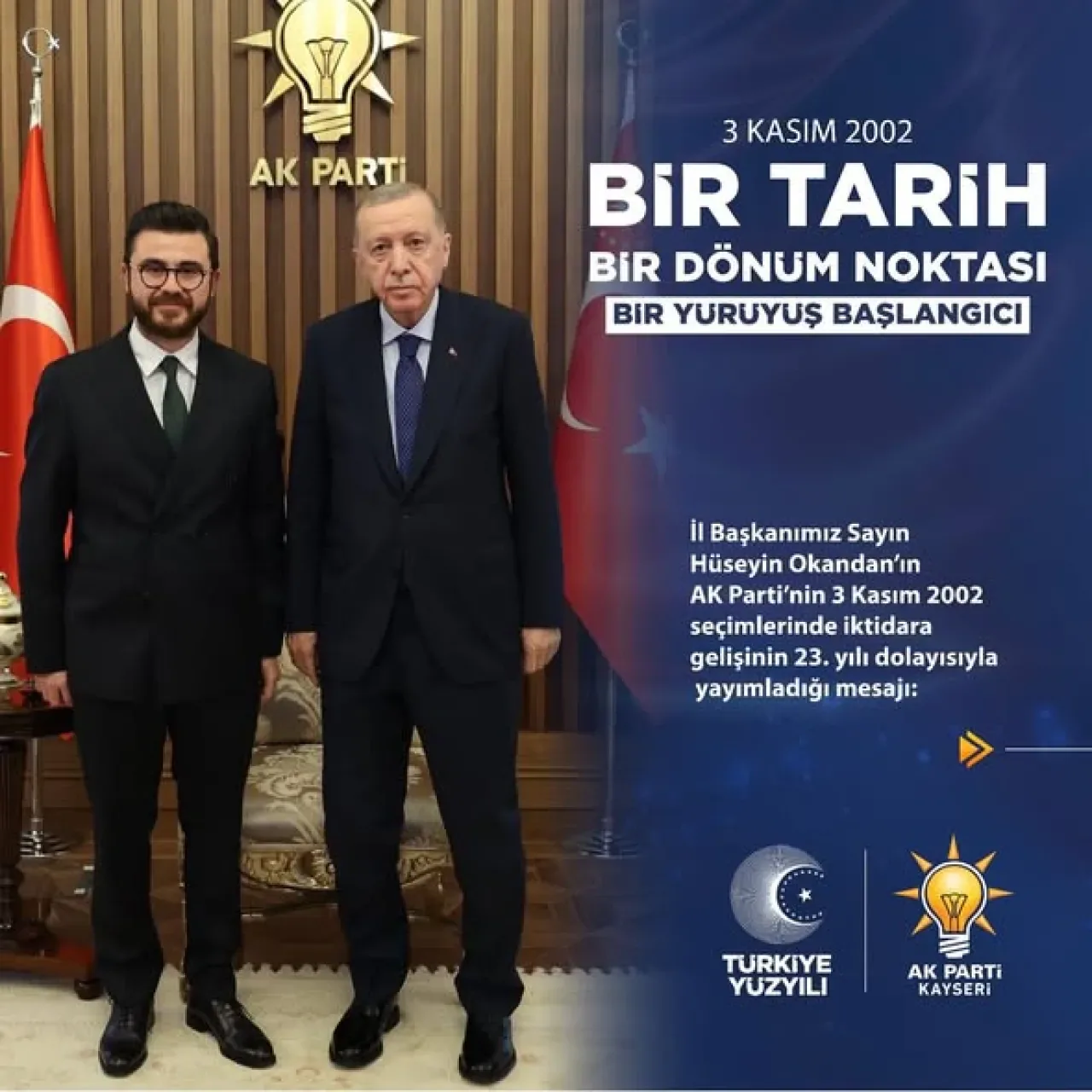 AK Parti Kayseri İl Başkanlığı, Cumhurbaşkanı Erdoğan Liderliğinde Çalışmalarına Devam Edecek AK Parti Kayseri İl Başkanlığı, Cumhurbaşkanı Erdoğan Liderliğinde Çalışmalarına Devam Edecek