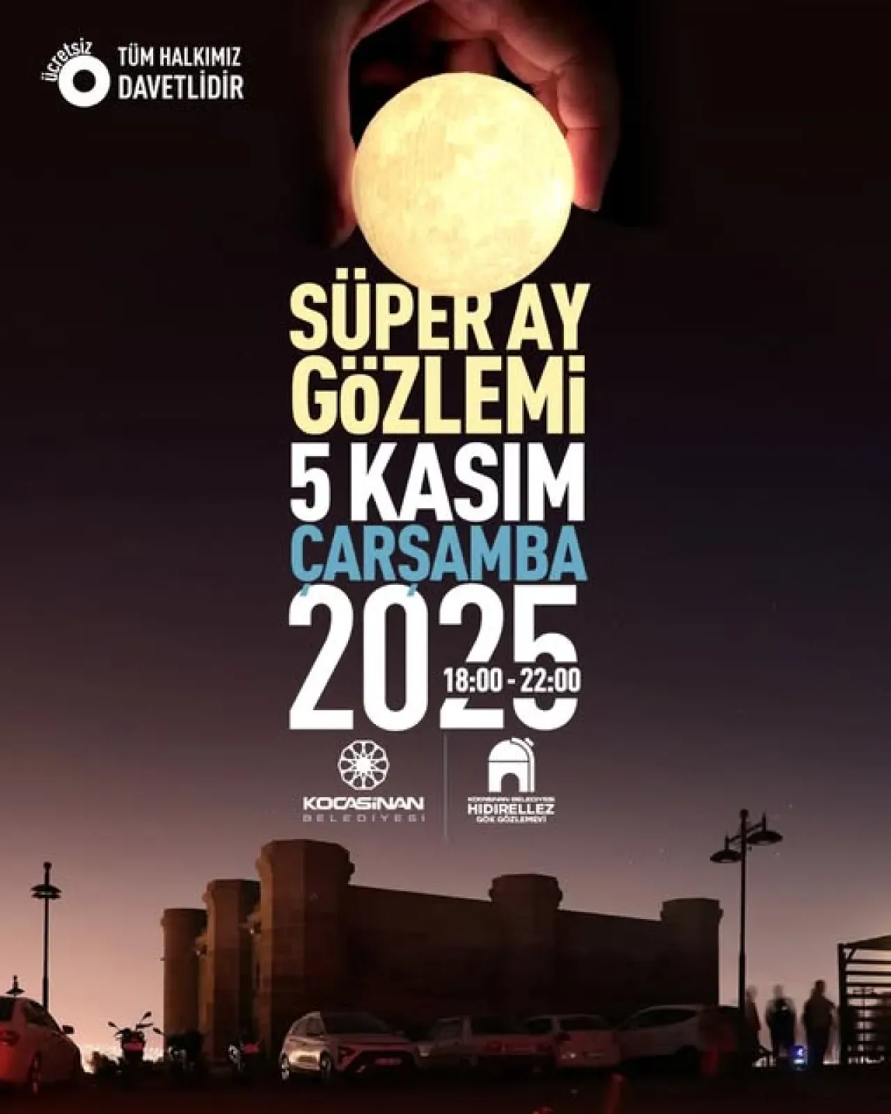 Kayseri'de Gökyüzü Şöleni: Kocasinan'da Süper Ay Gözlemi Etkinliği Kayseri'de Gökyüzü Şöleni: Kocasinan'da Süper Ay Gözlemi Etkinliği