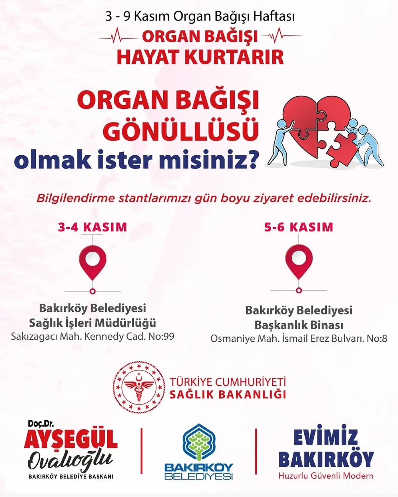 Bakırköy Belediyesi'nden Organ Bağışı Haftası'nda Anlamlı Etkinlik Bakırköy Belediyesi'nden Organ Bağışı Haftası'nda Anlamlı Etkinlik