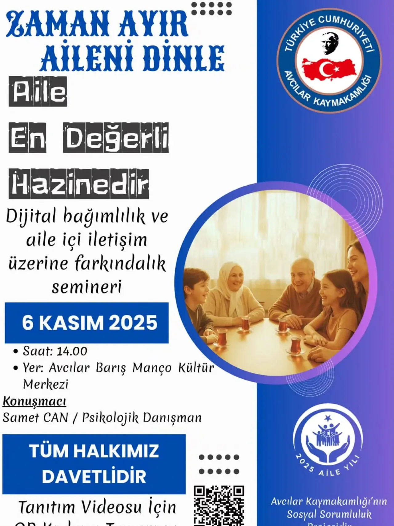 Avcılar'da Aile İçi İletişimi Güçlendirmek İçin Önemli Seminer Düzenleniyor Avcılar'da Aile İçi İletişimi Güçlendirmek İçin Önemli Seminer Düzenleniyor